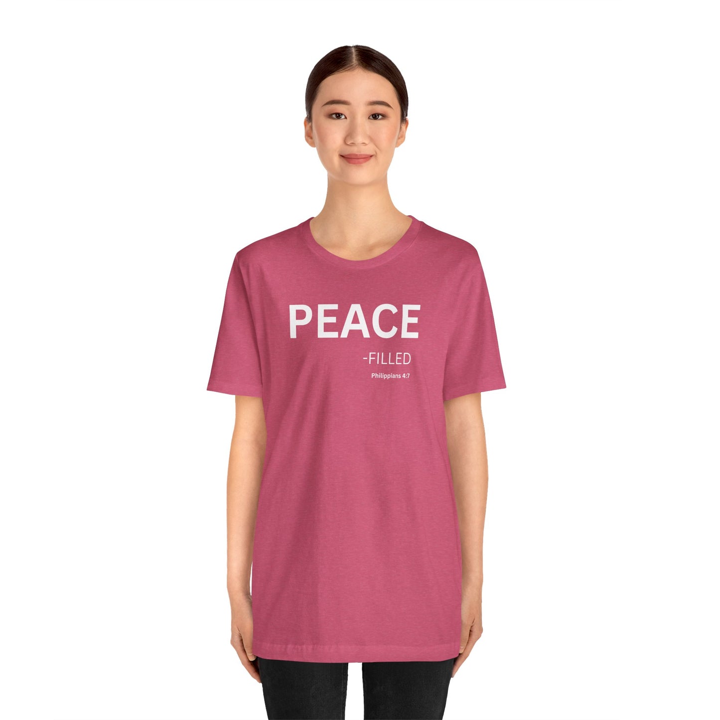 PEACE - filled - (Philippans 4:7)Philippians 4:7 (NIV) | Christian Statement T-Shirt