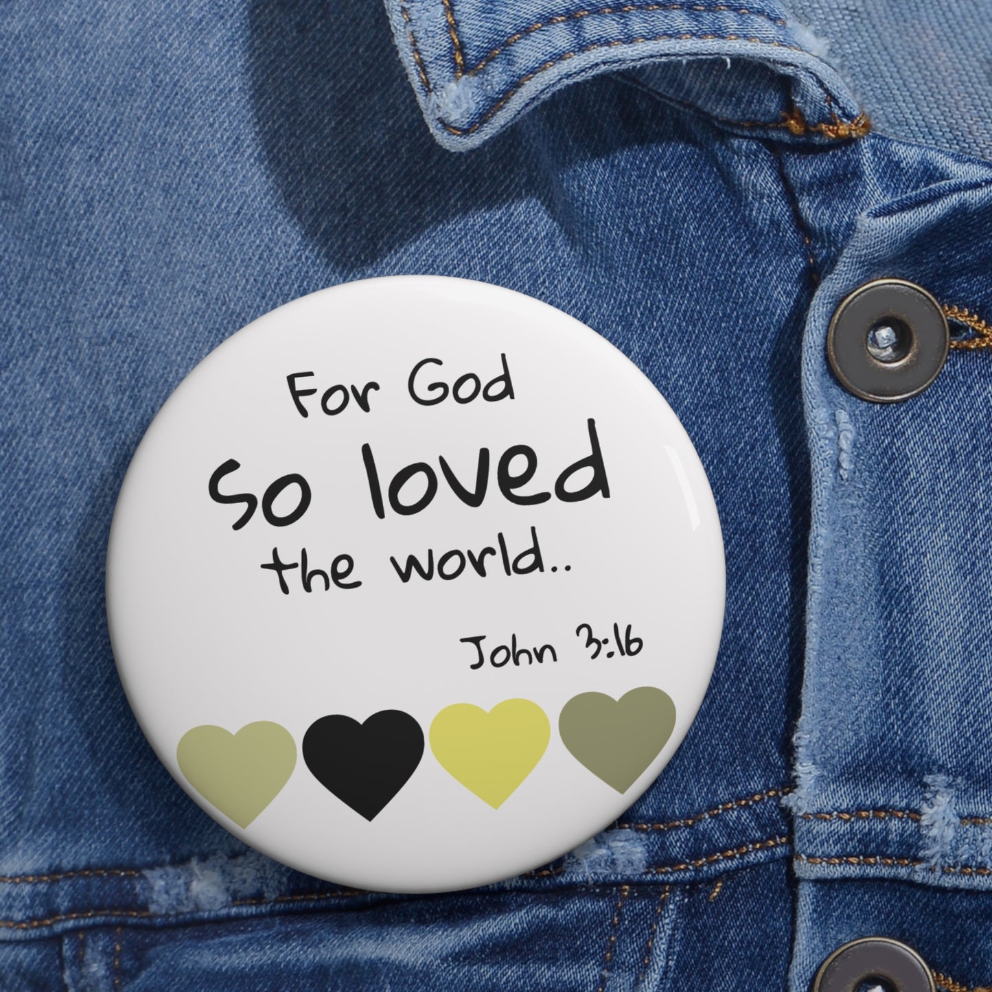 John 3:16 Pin Button — Christian Faith Lapel Pin