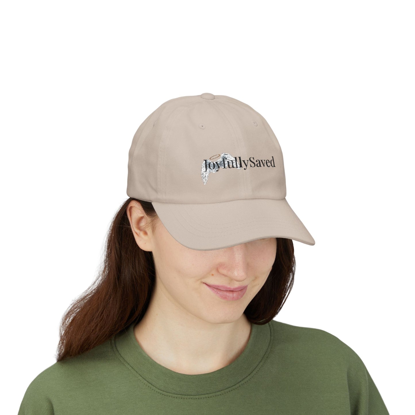 Joyfully Saved "dad" Cap, Logo only — Embroidered Hat, Black ink