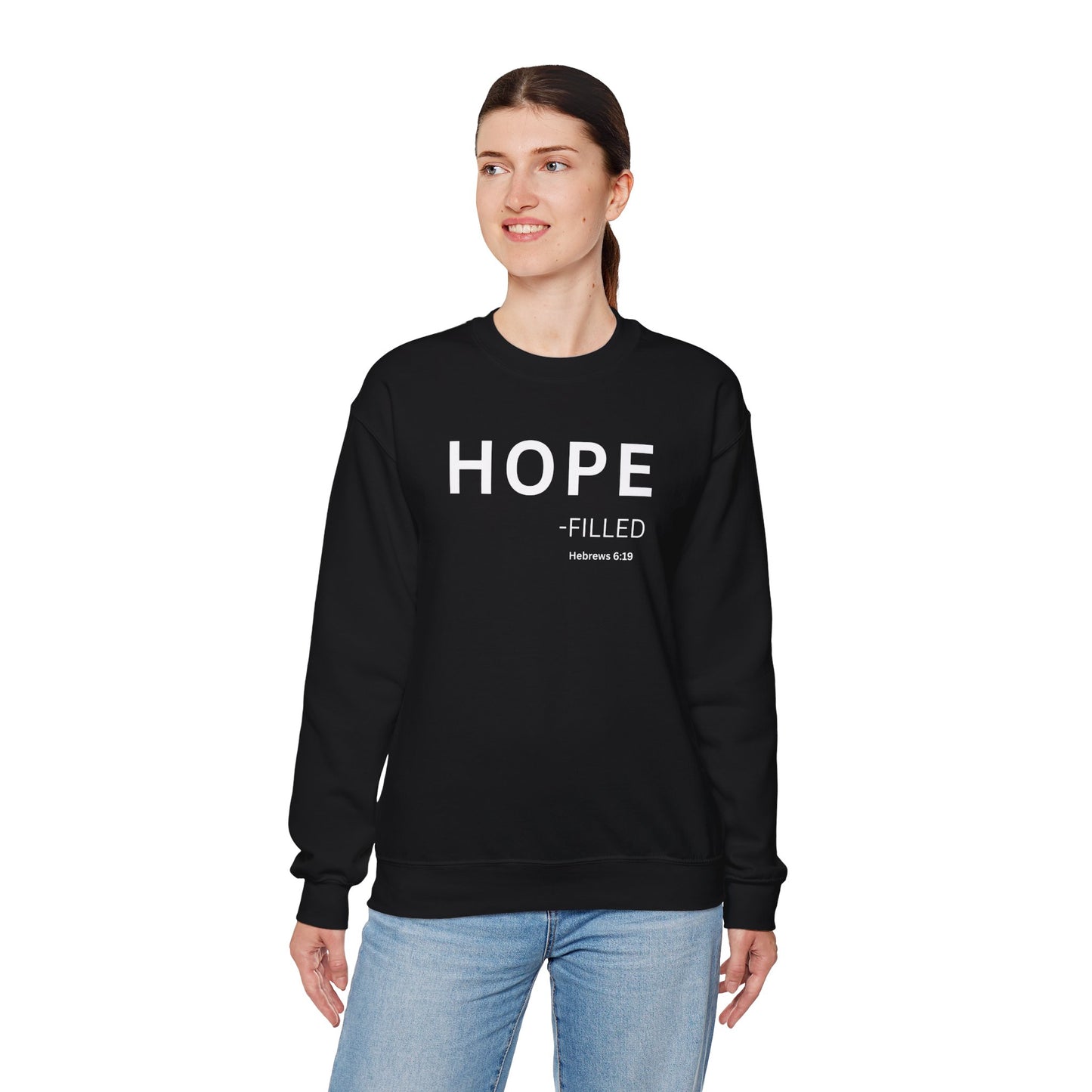HOPE-filled Sweatshirt | Chritian Unisex clothing (Hebrews 6:19)