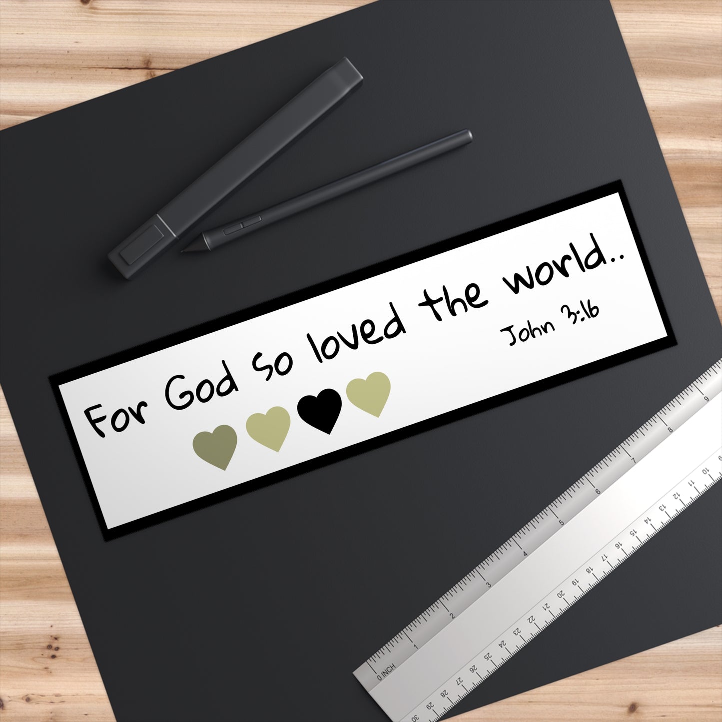 John 3:16 Christian Bumper Sticker — "For God So Loved"