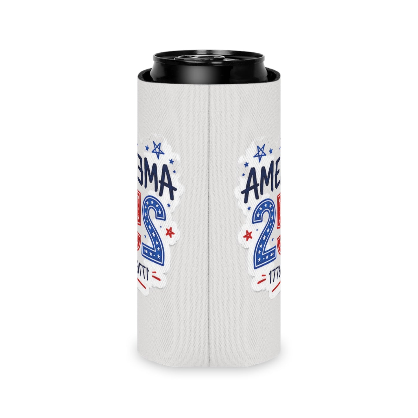 America 250 Can Cooler – 1776–2026 Patriotic Fourth of July Koozie