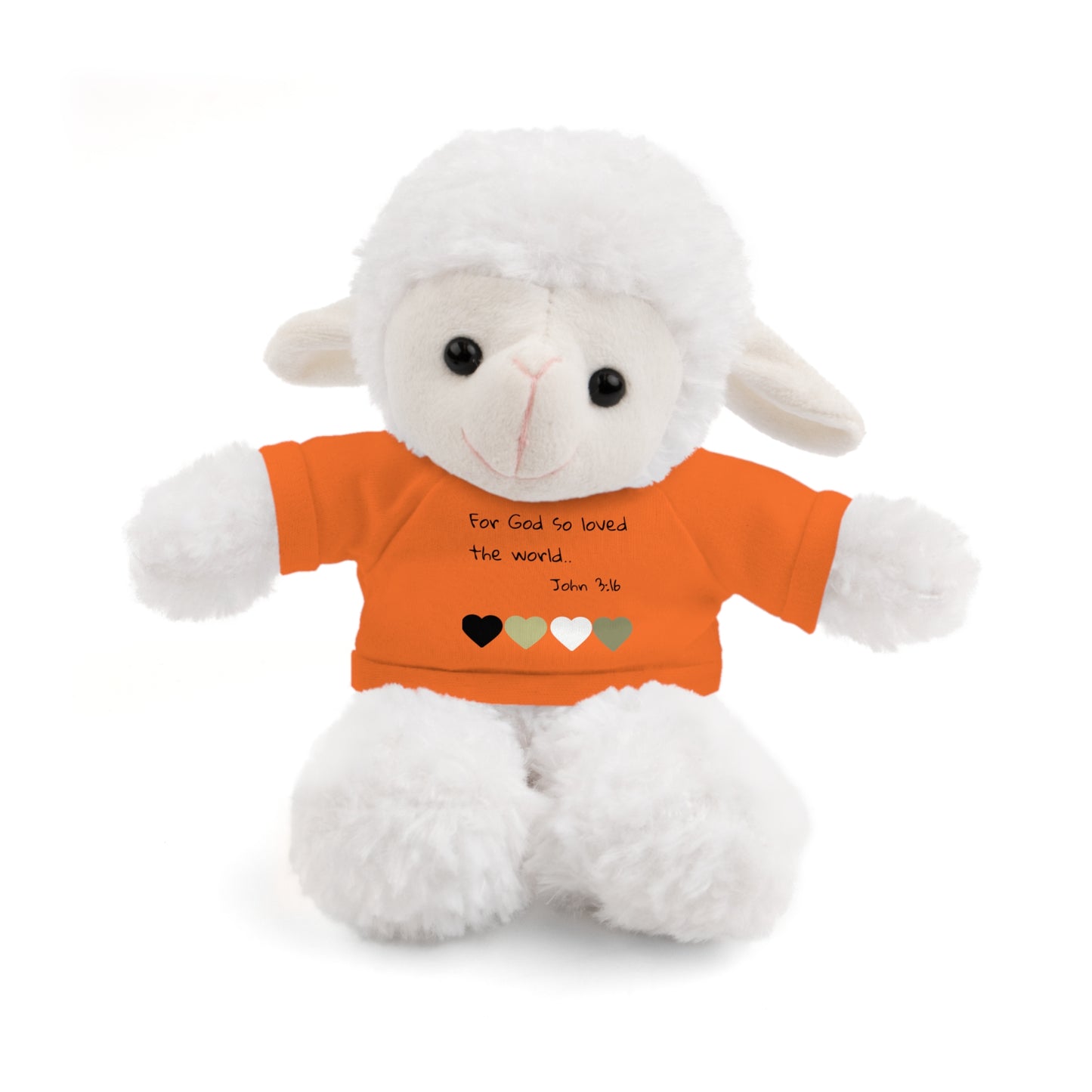 Christan Plush Toy, John 3:16  — Stuffed Animal with 'I Am a Child of God' T‑Shirt