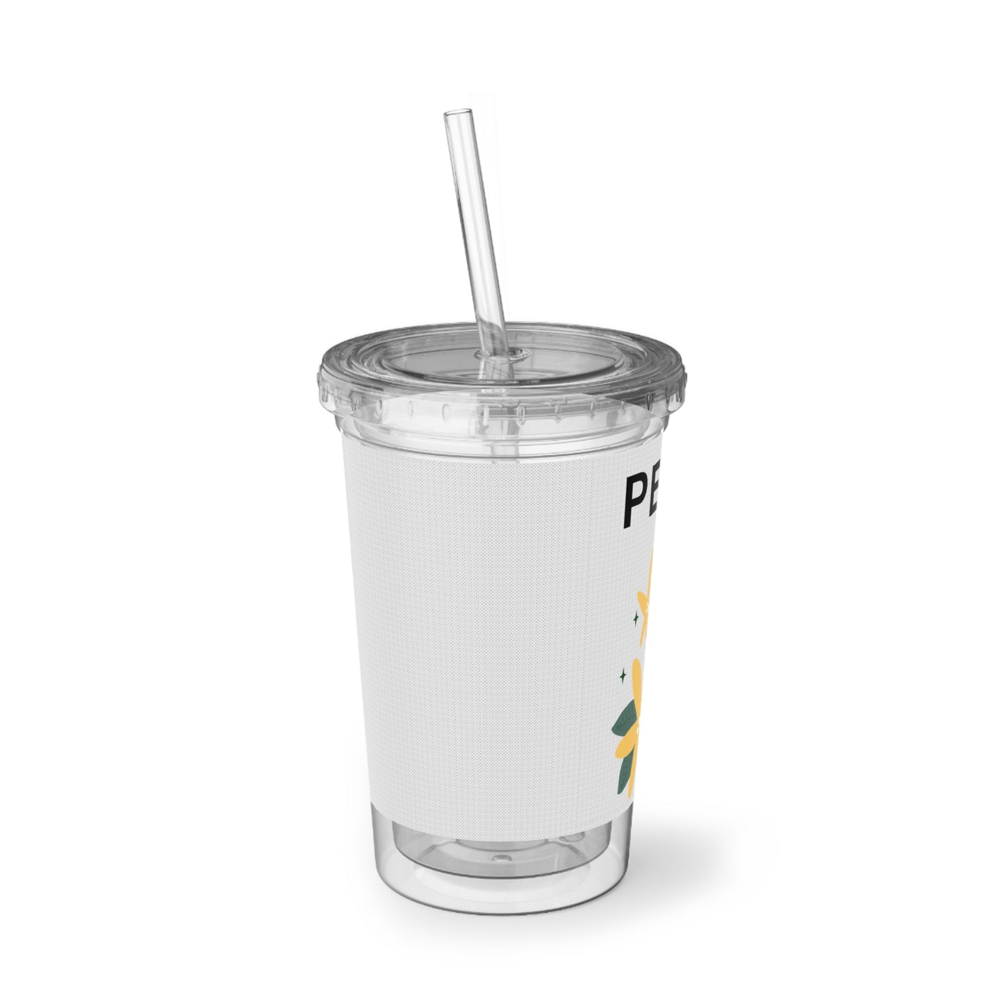 Peace-filled Acrylic Tumbler — Floral Faith Travel Cup (Philippians 4:7)