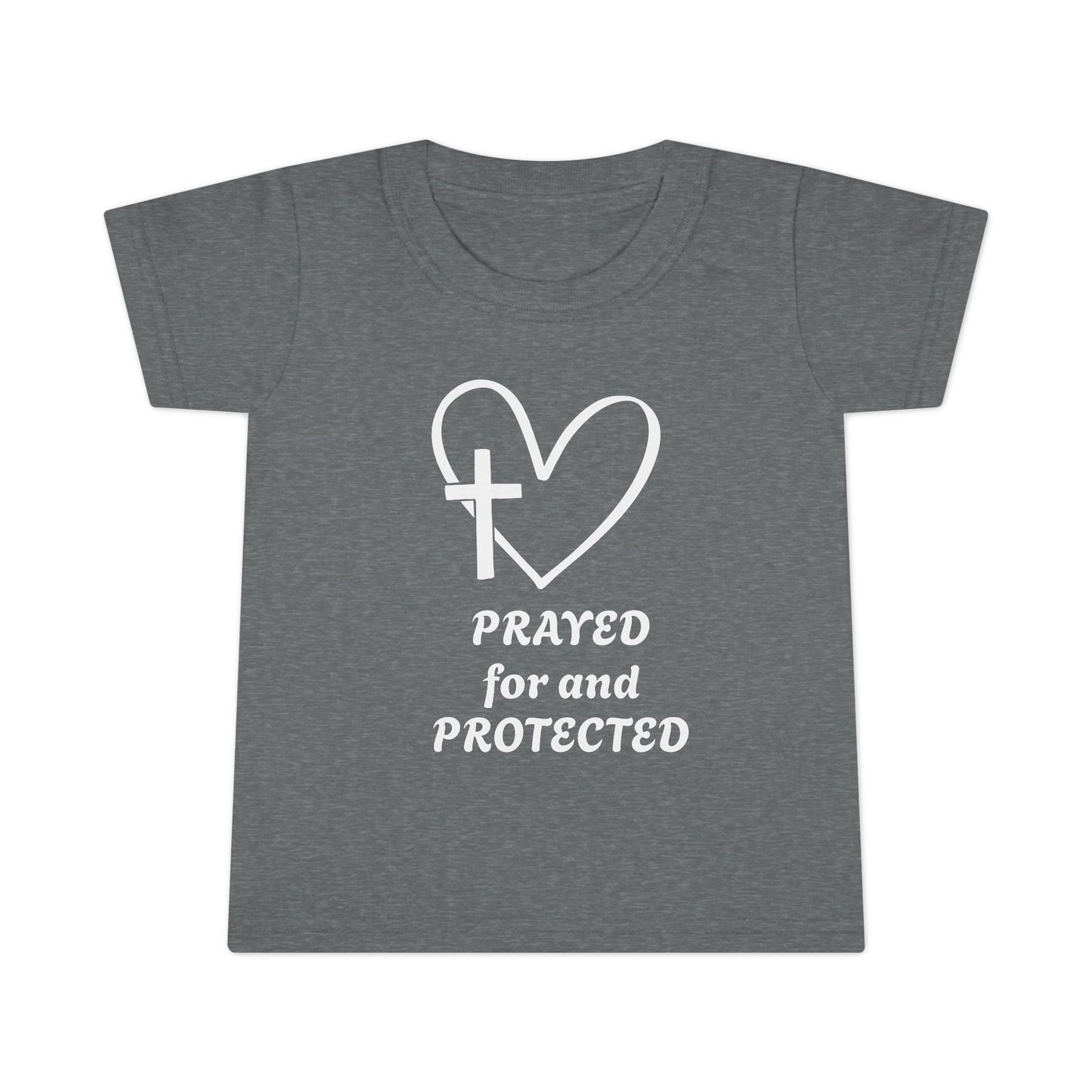 Christian Toddler T-Shirt —  Heart & Cross Tee (Psalm 121:7-8)