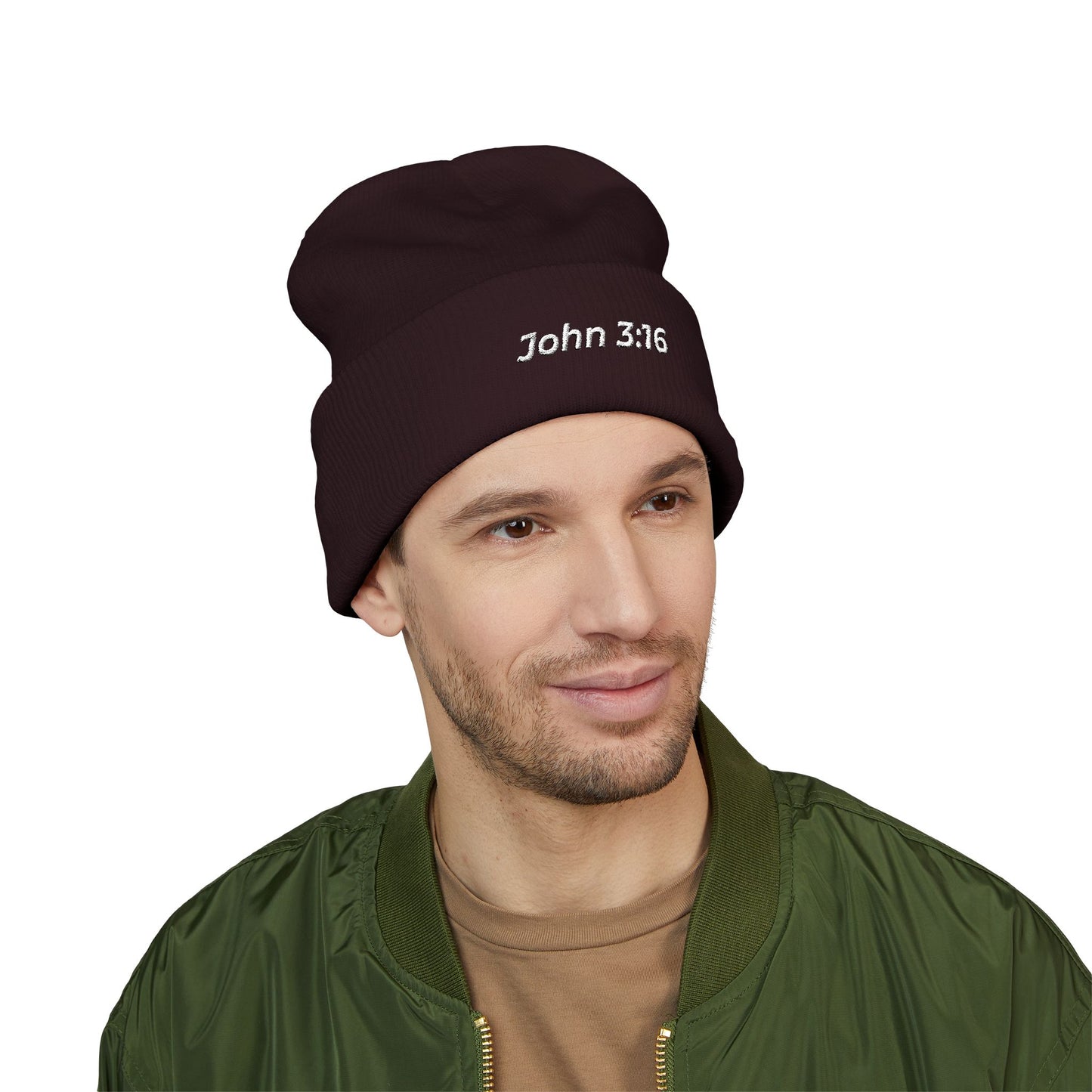 John 3:16 Embroidered Cuffed Beanie
