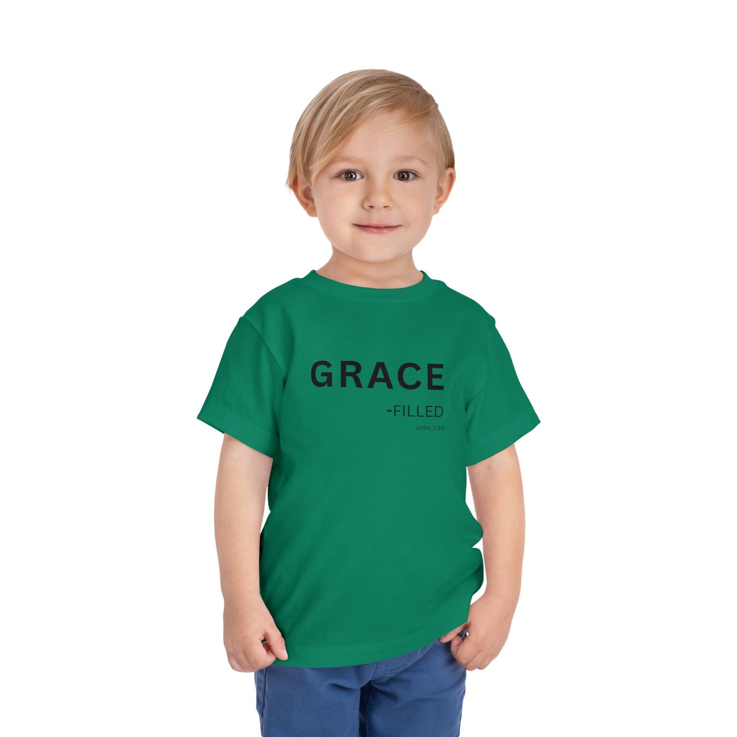 GRACE-filled Toddler Tee,  John 1:16—  Christian Toddler Shirt