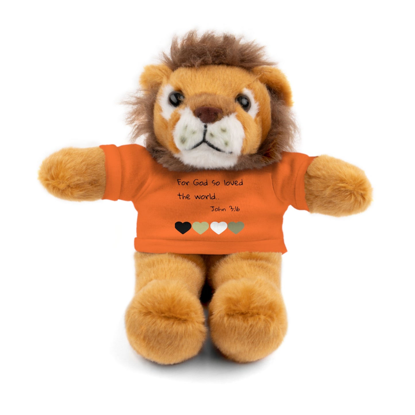 Christan Plush Toy, John 3:16  — Stuffed Animal with 'I Am a Child of God' T‑Shirt