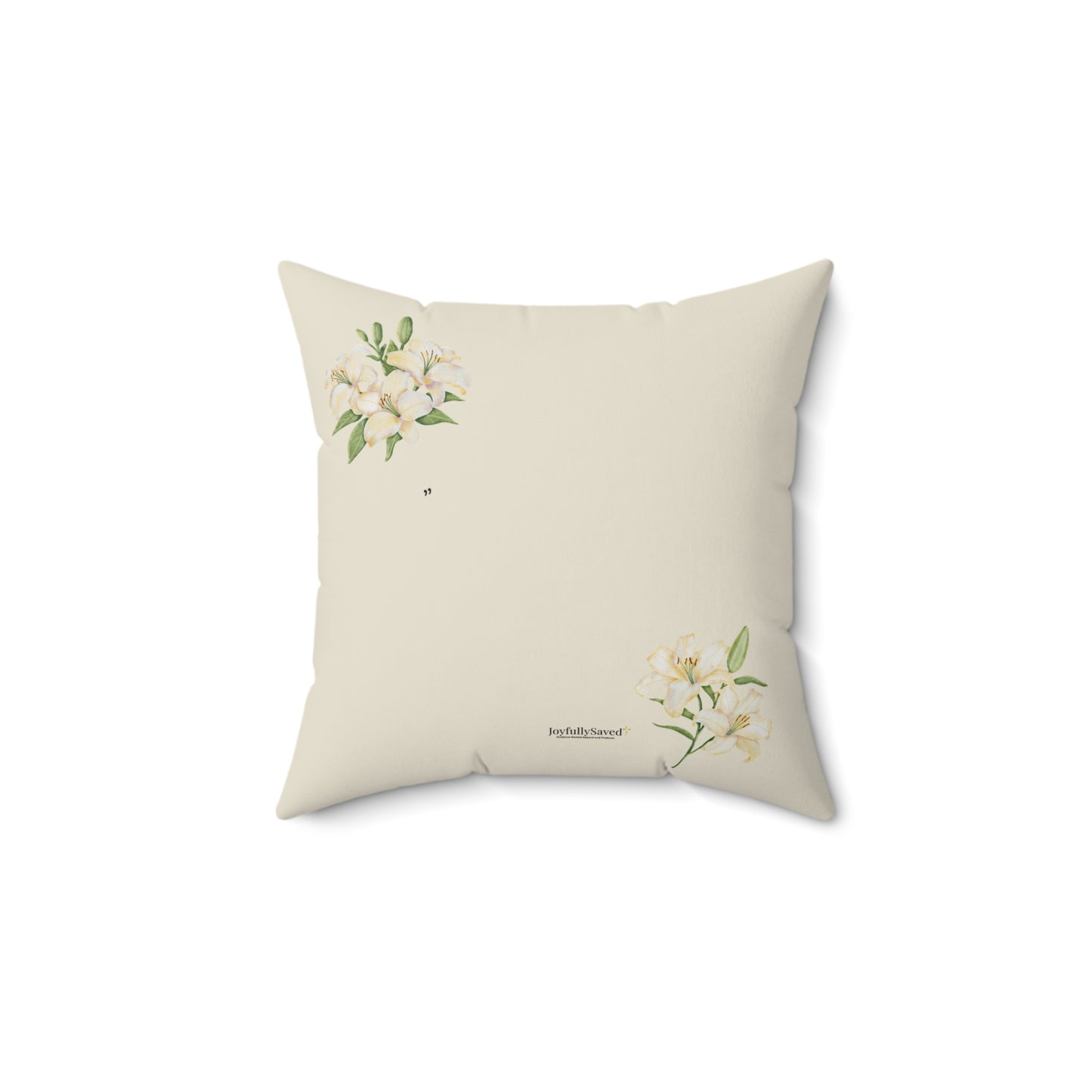 "Thank You" from 2+ ppl, Square Pillow, Proverbs 22:6 — Christian Pillow, religious gift