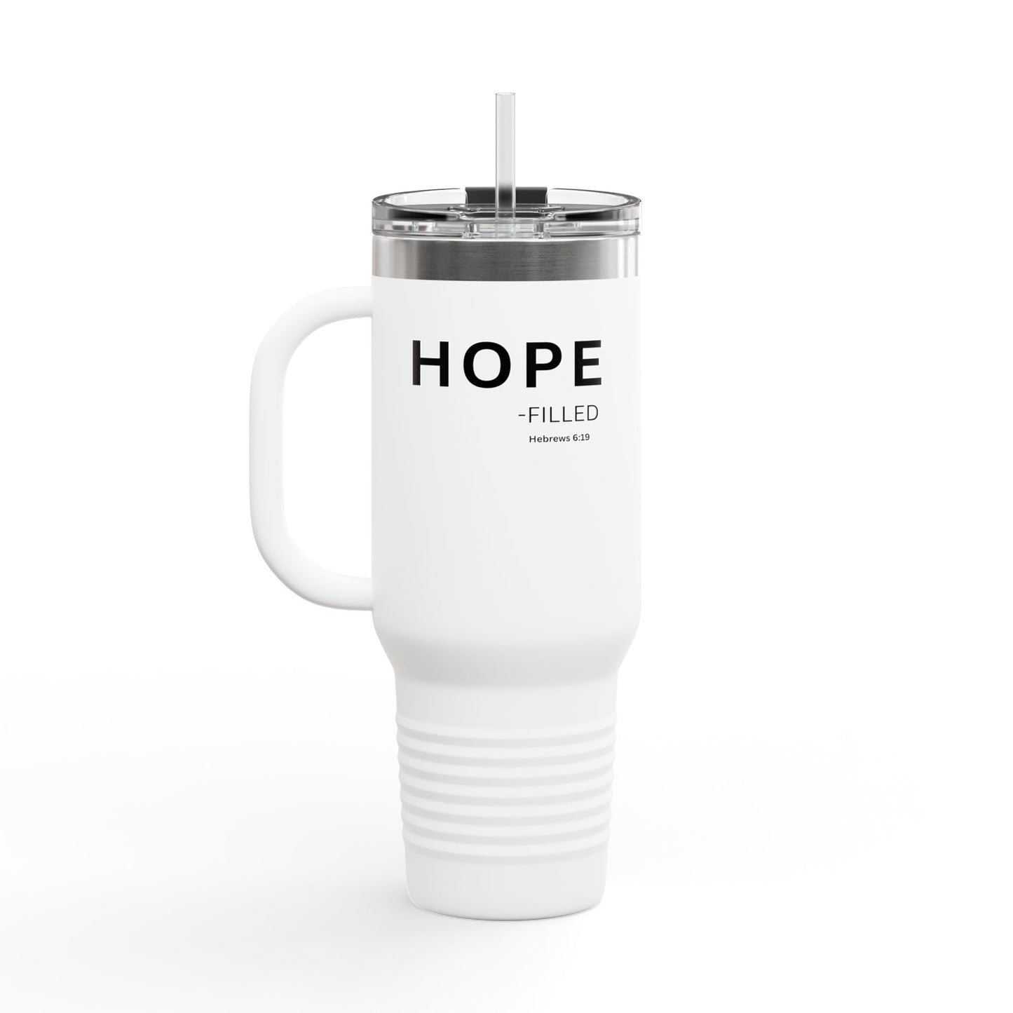 HOPE-filled 40oz Insulated Travel Mug — Christian Faith Declaration Hebrews 6:19