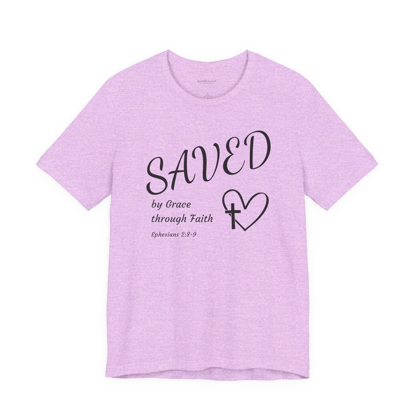 Ephesians 2:8-9 Christian T-Shirt — "SAVED by Grace through Faith" Tee