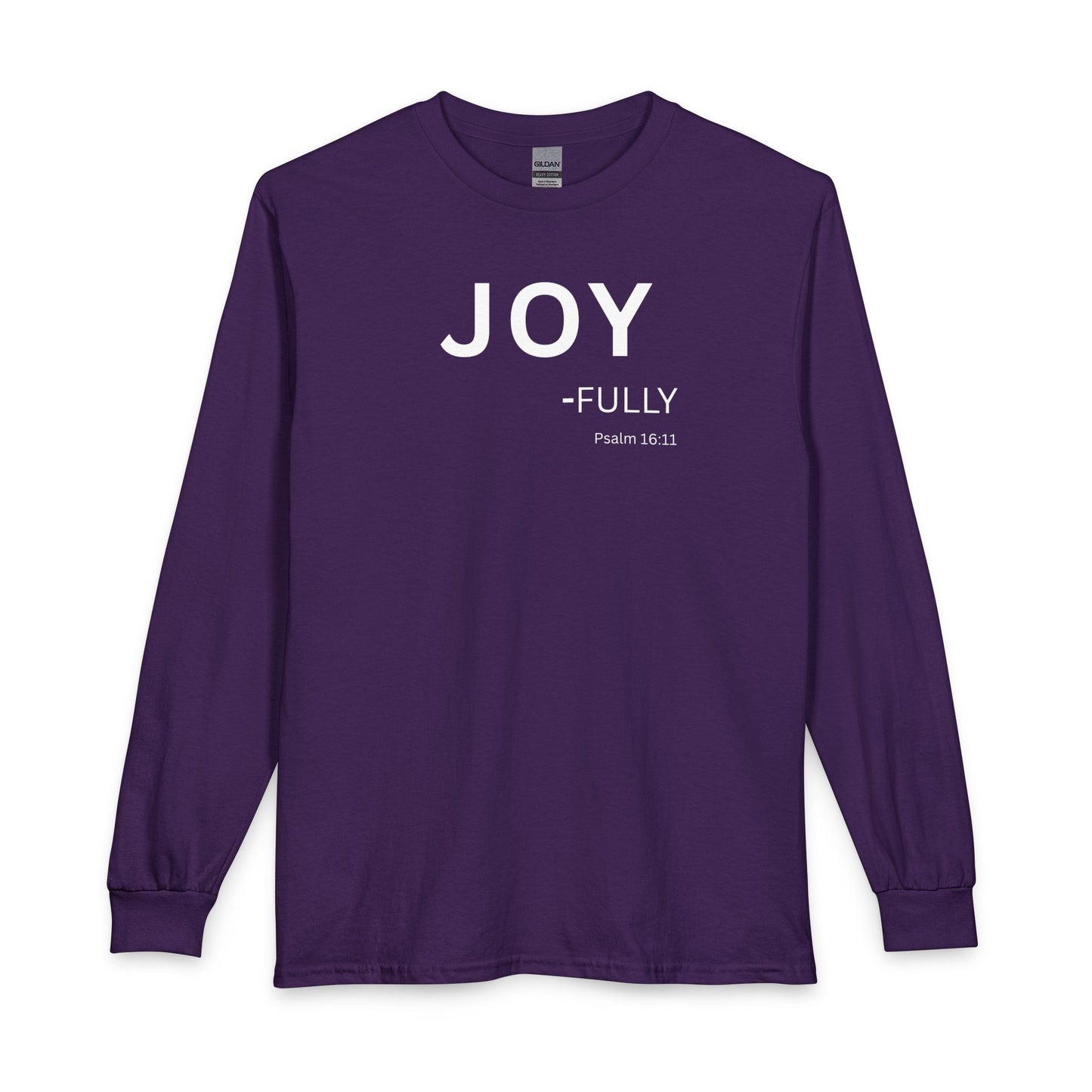 Joy-Fully Long Sleeve Tee – Christian Shirt (Psalm 16:11)
