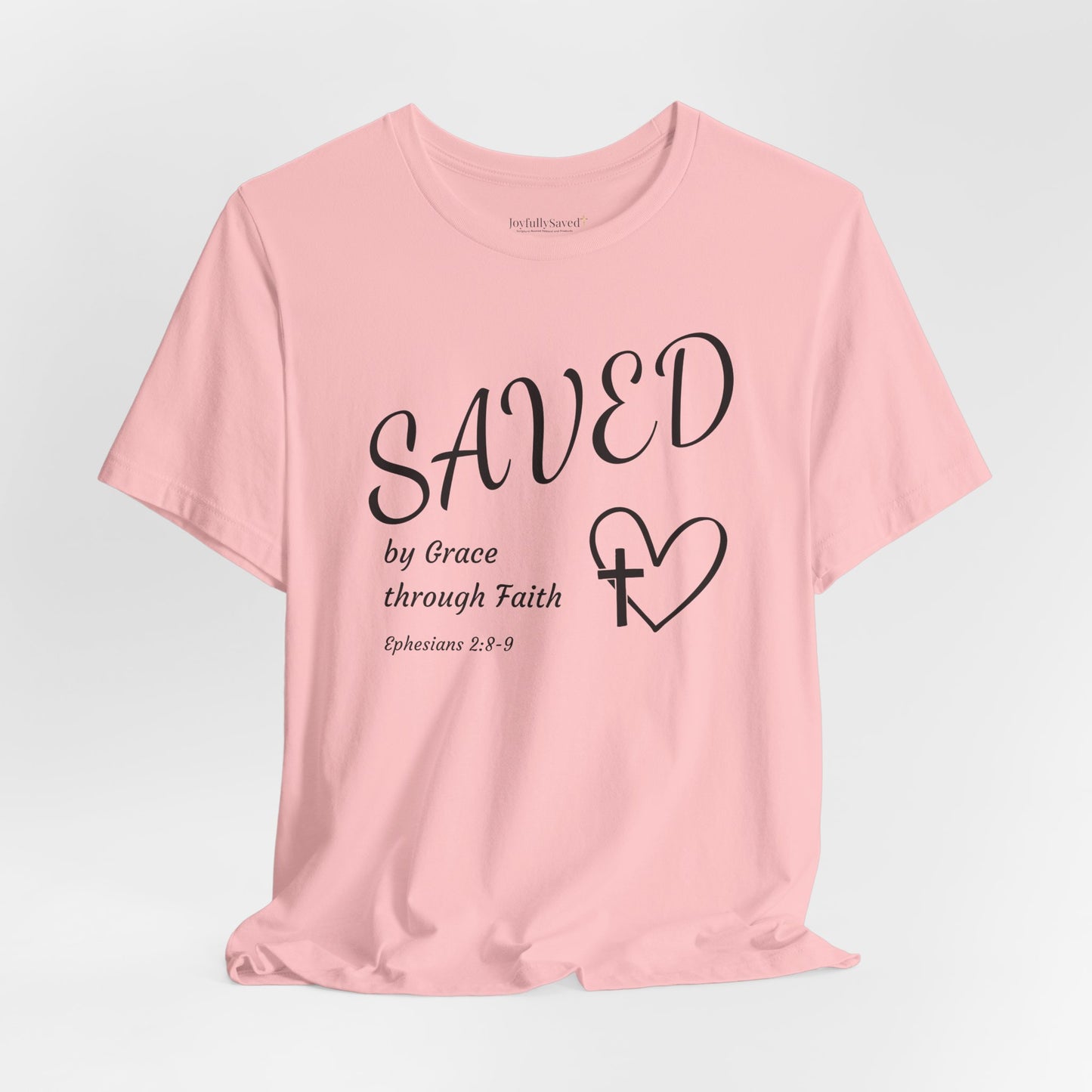 Ephesians 2:8-9 Christian T-Shirt — "SAVED by Grace through Faith" Tee