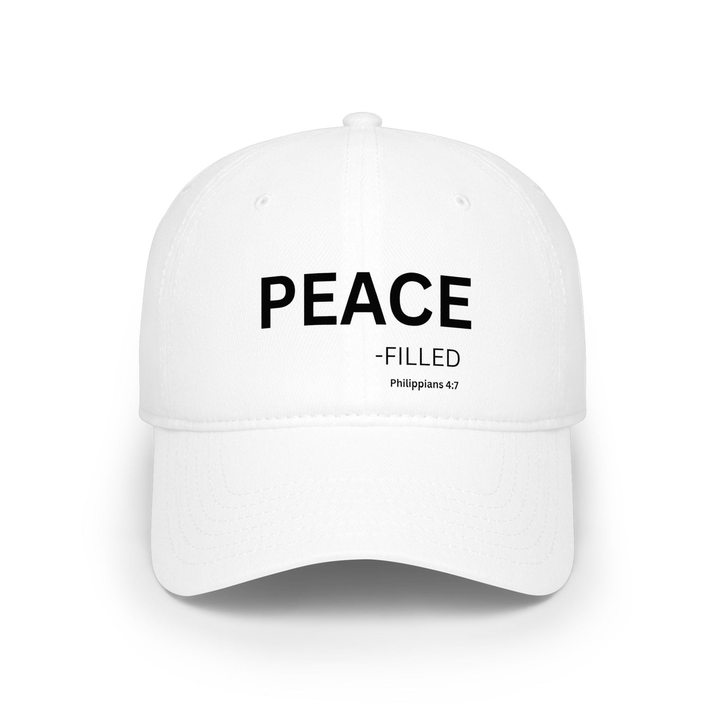 PEACE-filled Baseball Cap — Christian Hat (Philippians 4:7)