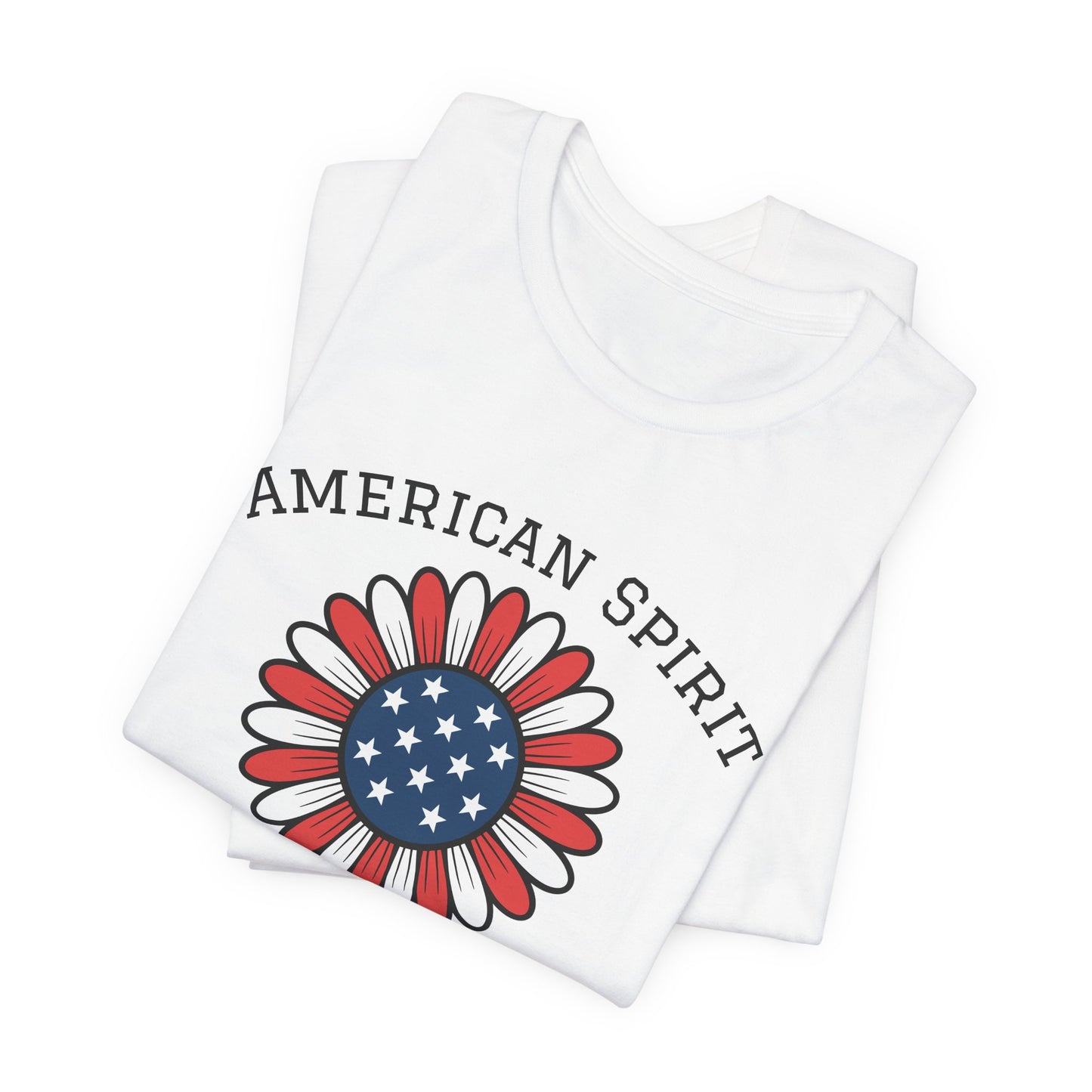 American Spirit T-Shirt — Patriotic Daisy Graphic Tee (Est. 1776)