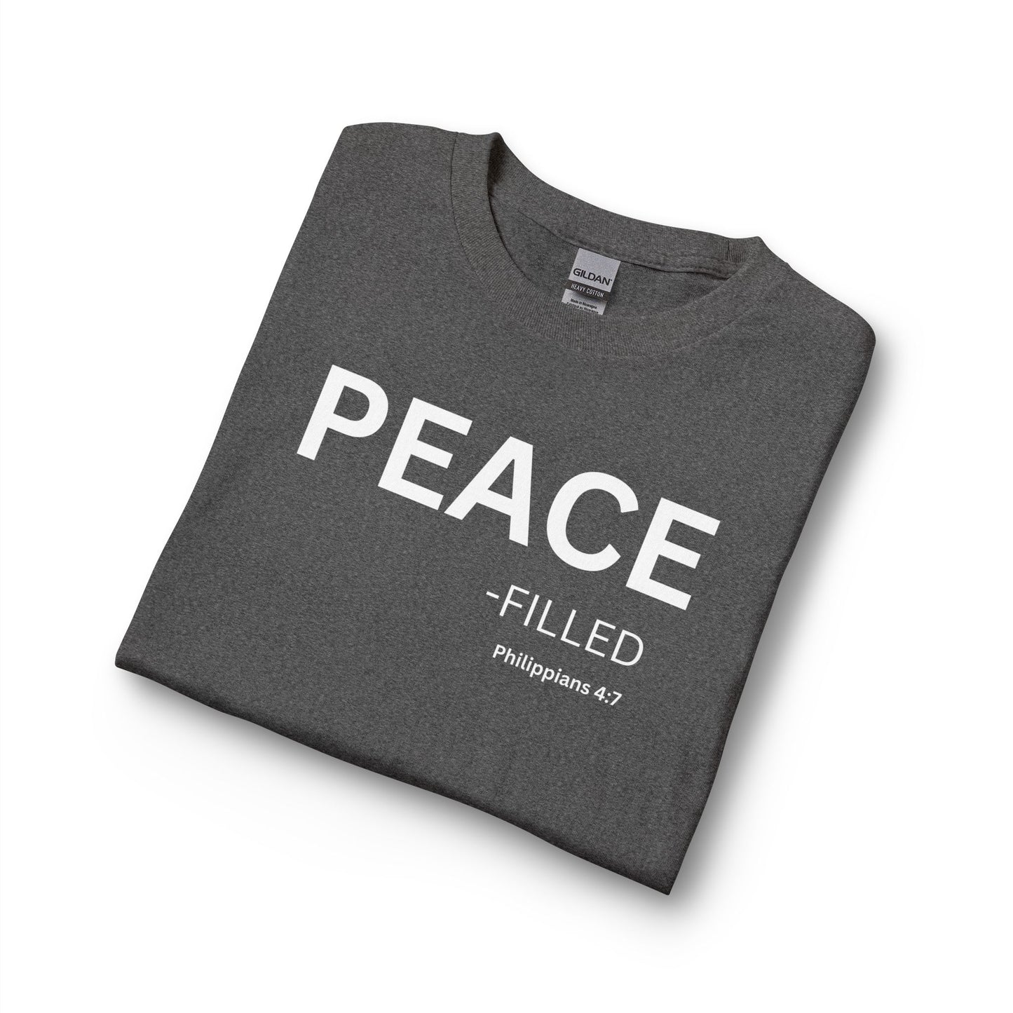 Peace-Filled Long Sleeve Tee – Christian Shirt (Philippians 4:7)
