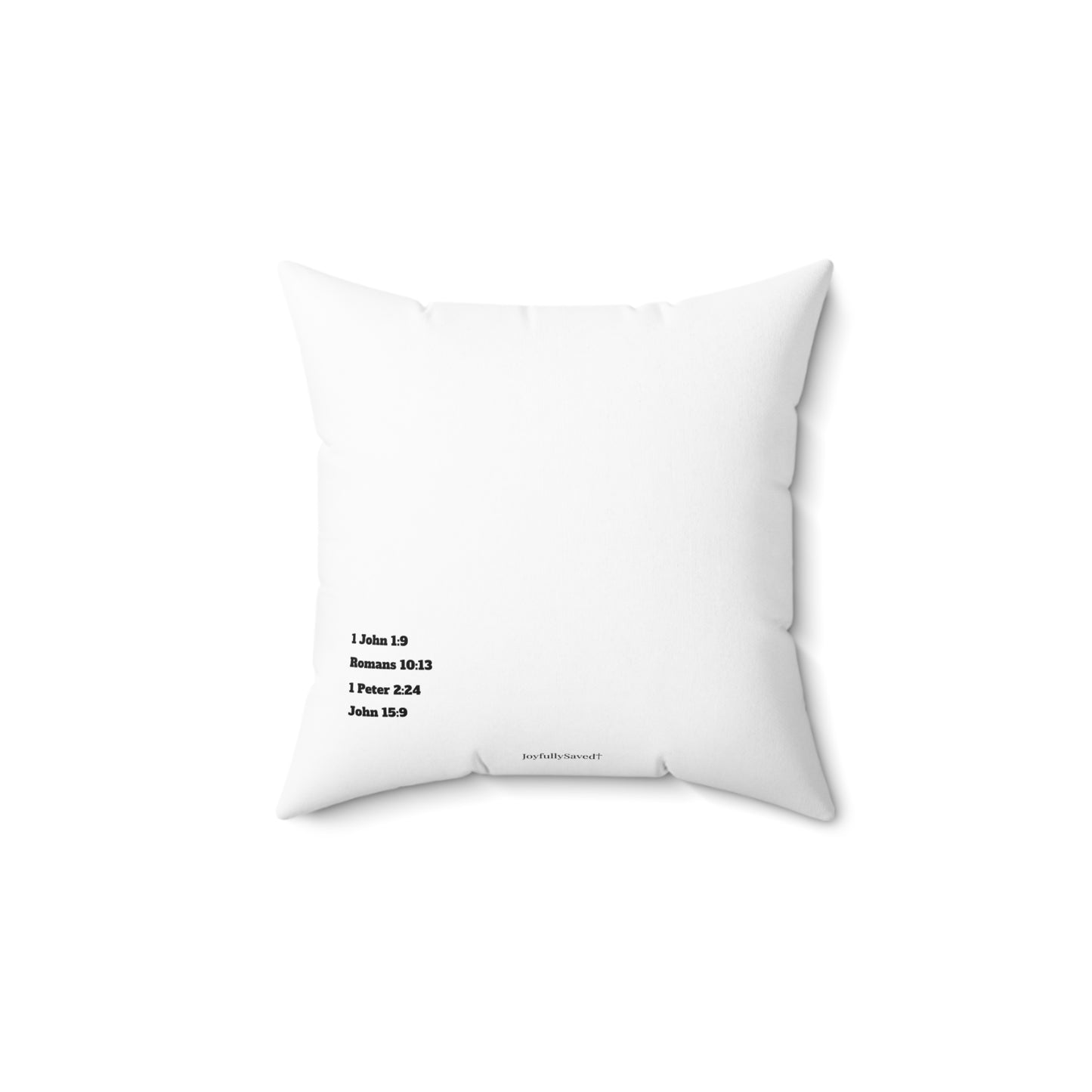 Jesus Square Pillow — Chrisian Decorative Throw Pillow, White & Black