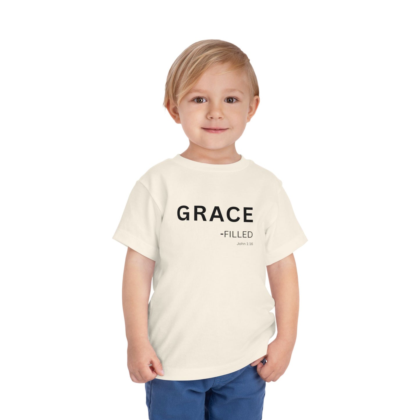 GRACE-filled Toddler Tee,  John 1:16—  Christian Toddler Shirt