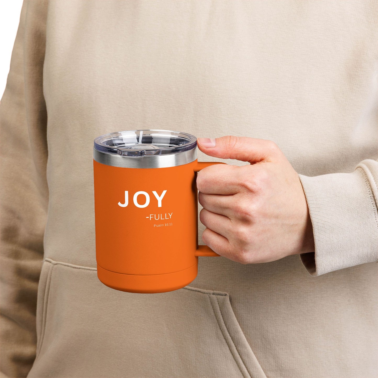 JOY-fully 15oz Coffee Mug Tumbler — Christian Faith Gift, John 1:16
