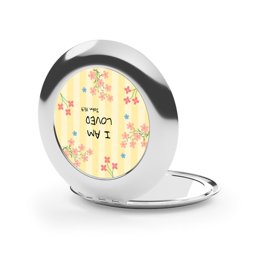 Compact Travel Mirror — "I Am Loved" Christian Pocket Mirror