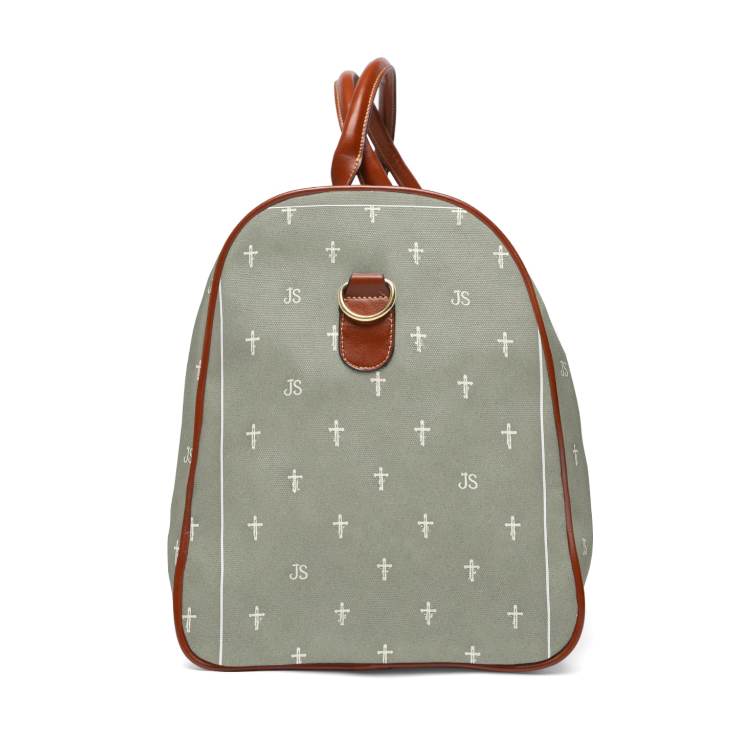 Christian Weekender Bag – Cross Pattern Travel Tote, Faith-Based Gift for Women