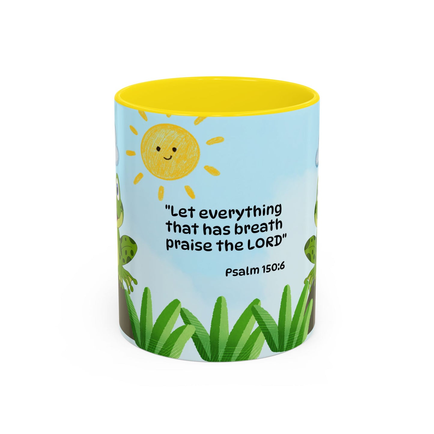 Frog Coffee Mug — Christian Ceramic Mug (Psalm 150:6)