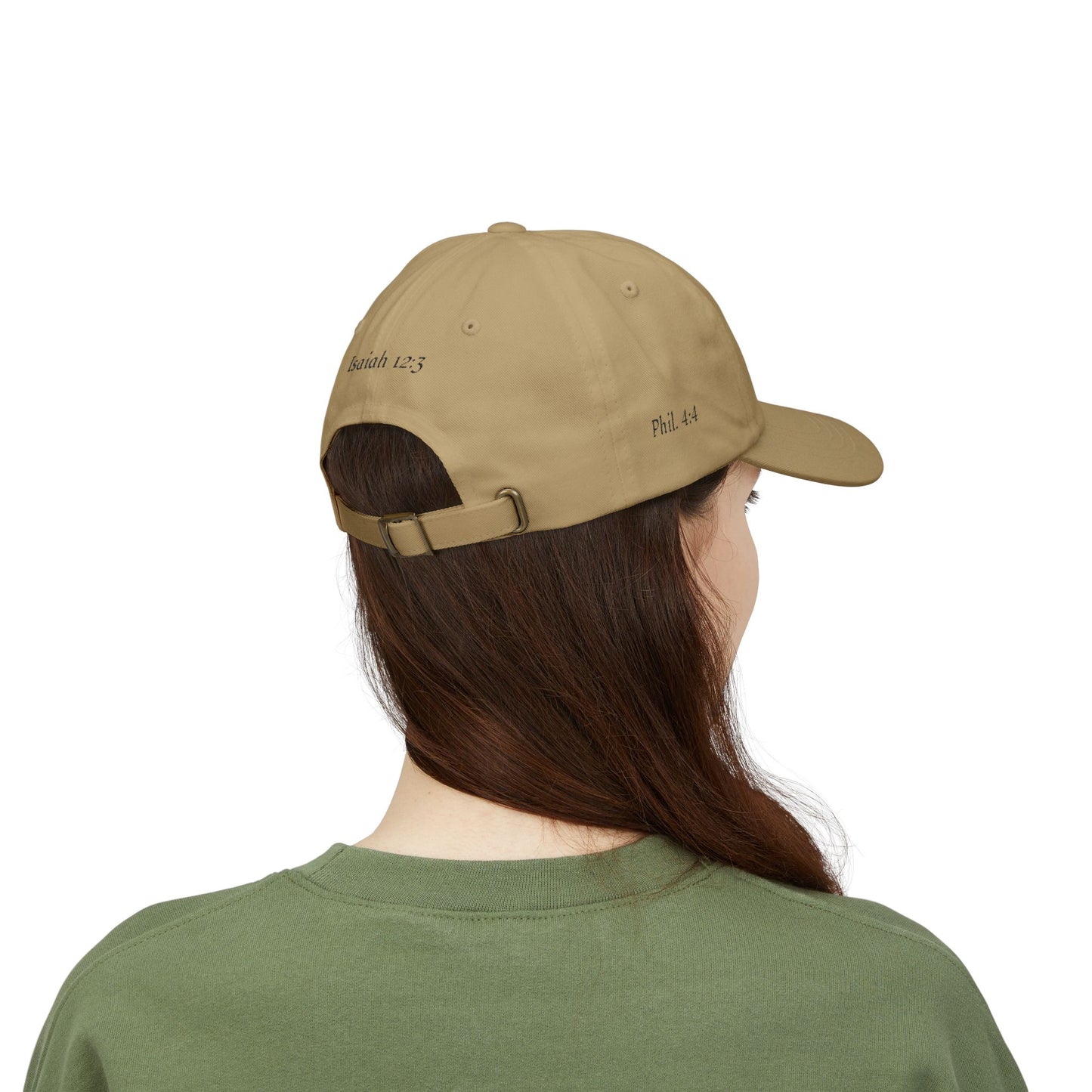Classic "Dad" Cap, Cross logo with verses — Embroidered Christian Baseball Hat