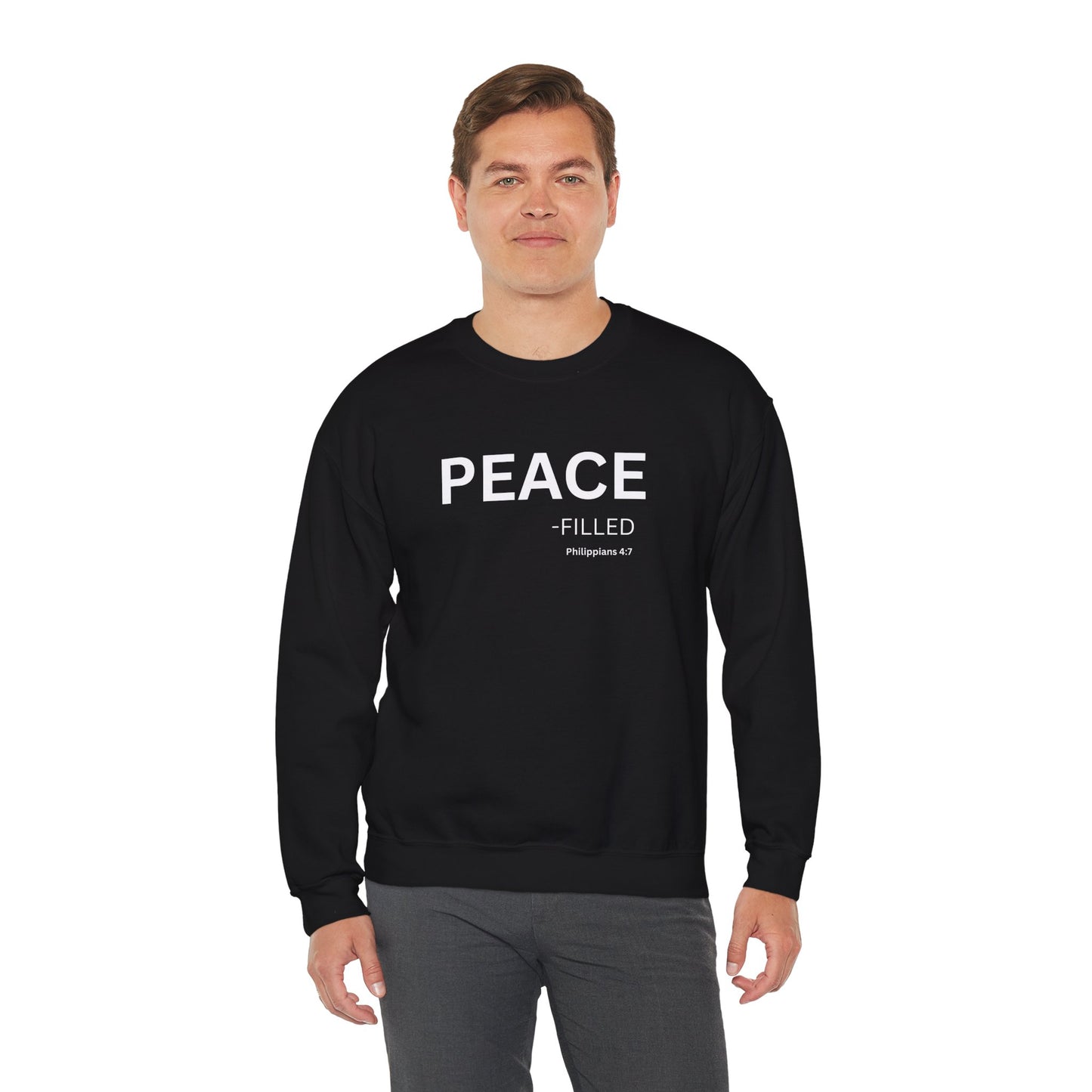 PEACE-filled Sweatshirt | Chritian Unisex clothing ( Philippians 4:7)
