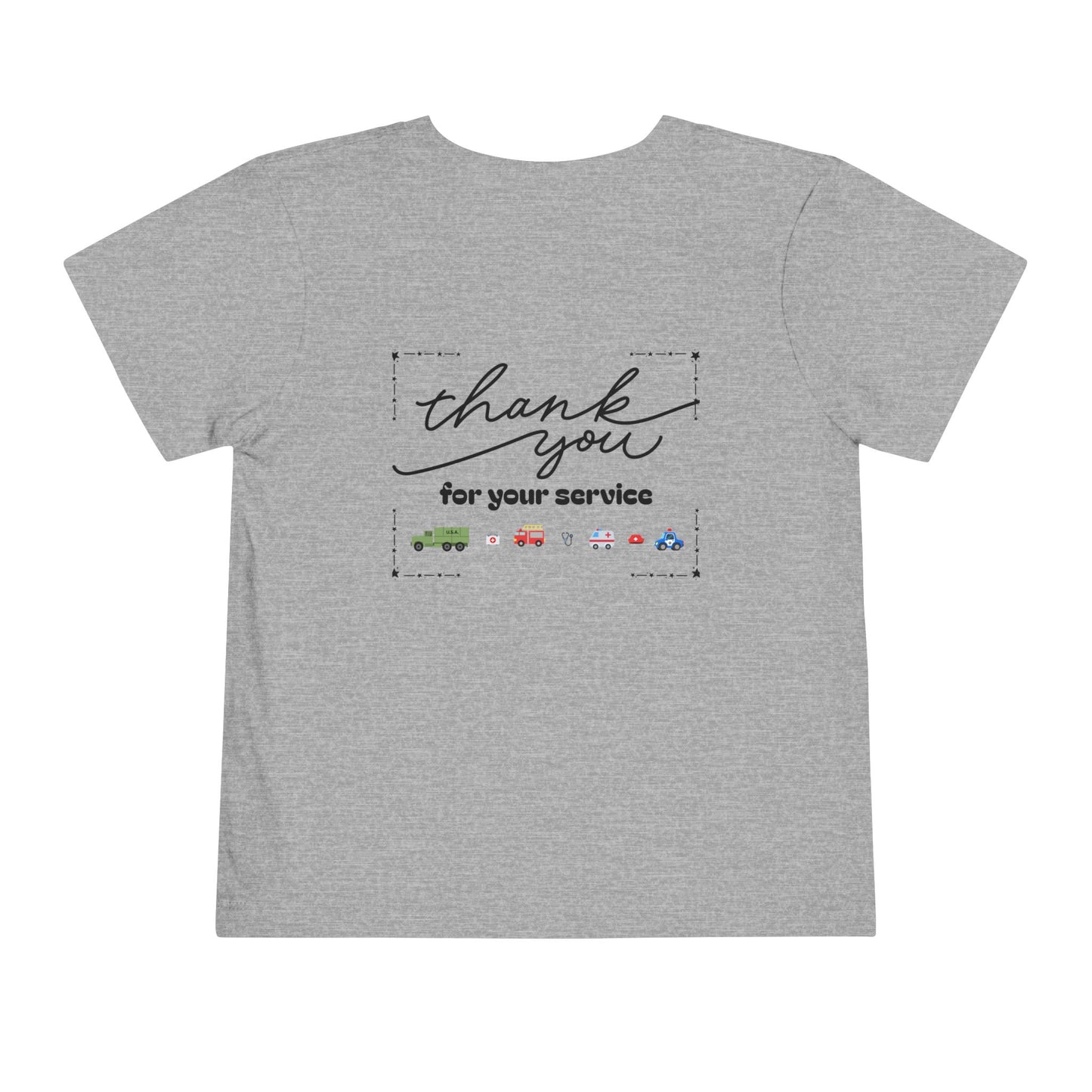 Christian Toddler Tee — Military Truck Graphic (John 15:13)
