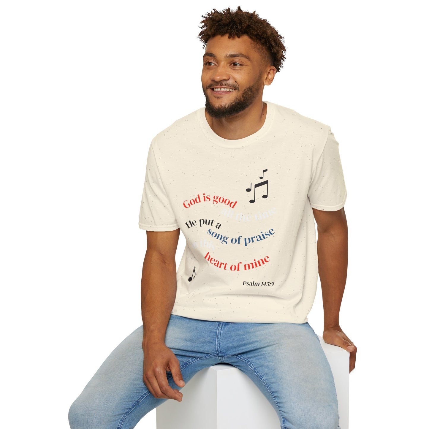 Christian Music T-Shirt — "God is good" Psalm 145:9 Worship Tee