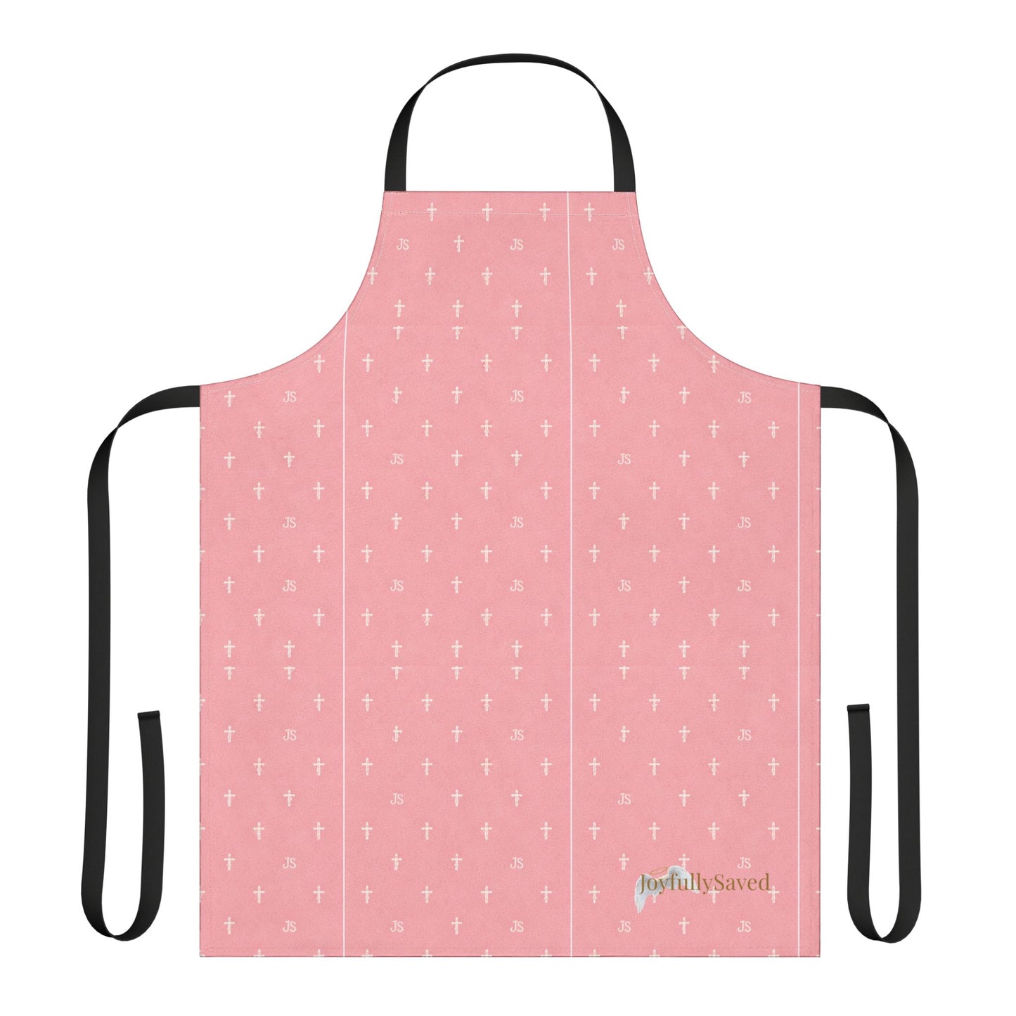 Christian Cross Pink Apron —Faith Kitchen Apron