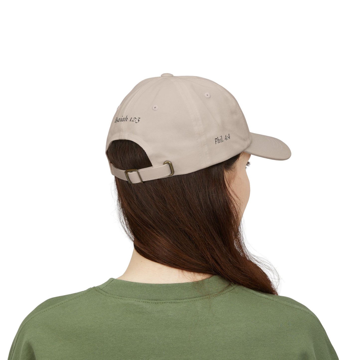 Classic "Dad" Cap, Cross logo with verses — Embroidered Christian Baseball Hat