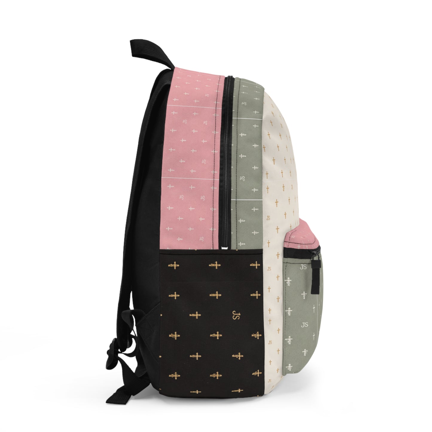 Joyfully Saved Cross Backpack — Multi colored Christian School Bag