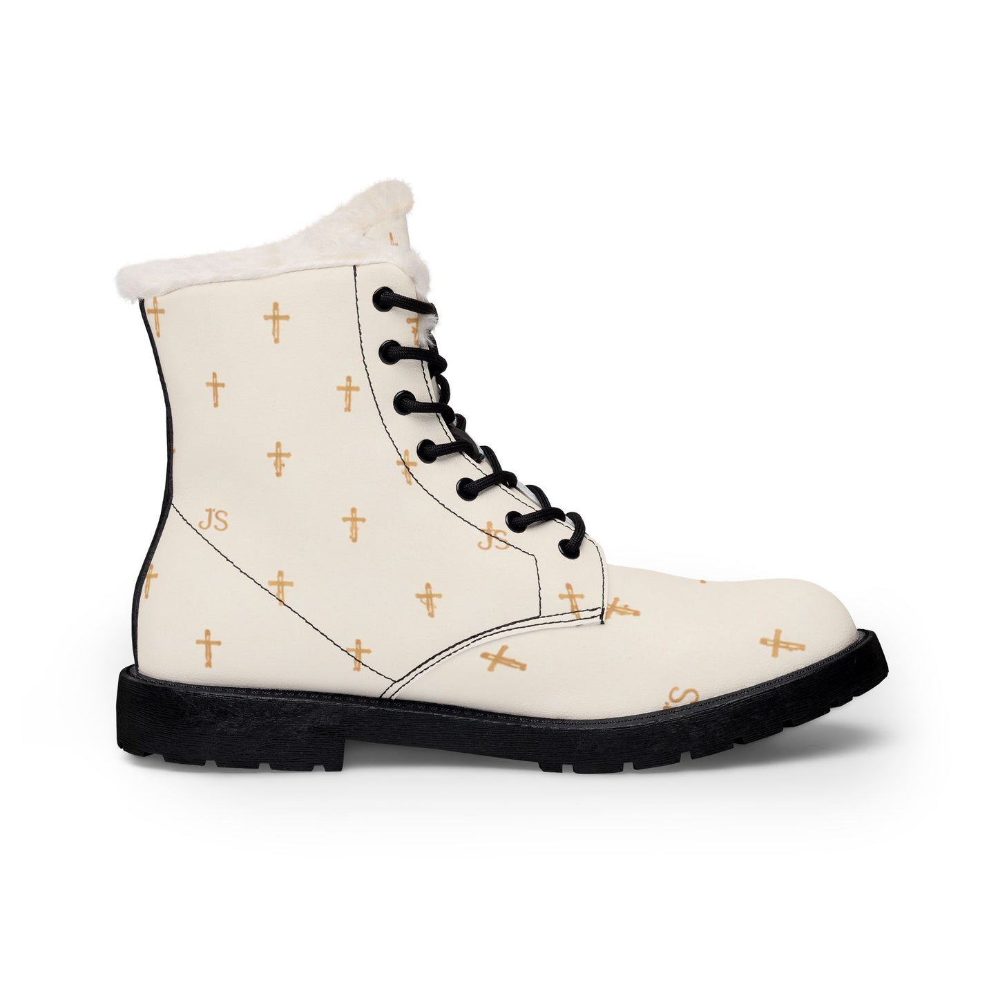 Copy of Women's Cream Cross Christian Boots — Signature Cross Pattern, Christian