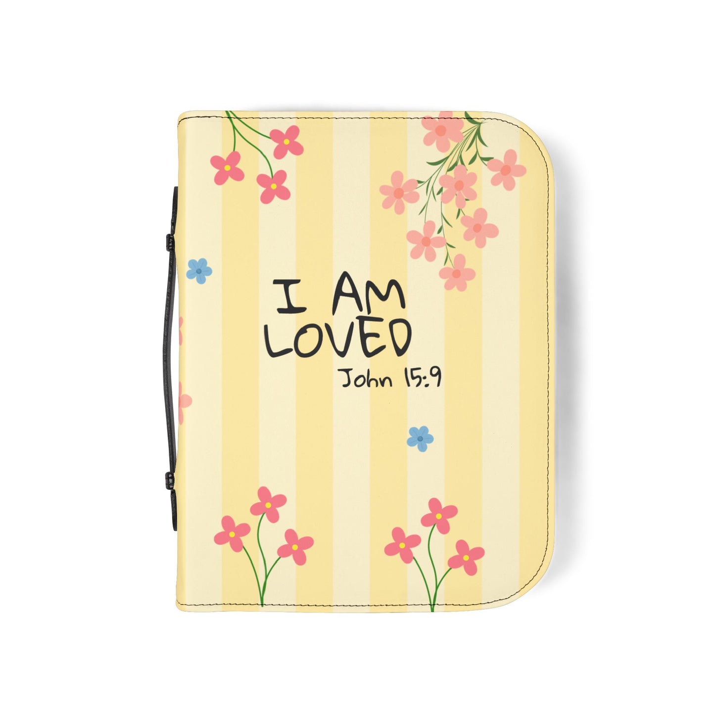 Bible Cover — "I Am loved" John 15:9 Flowers Design