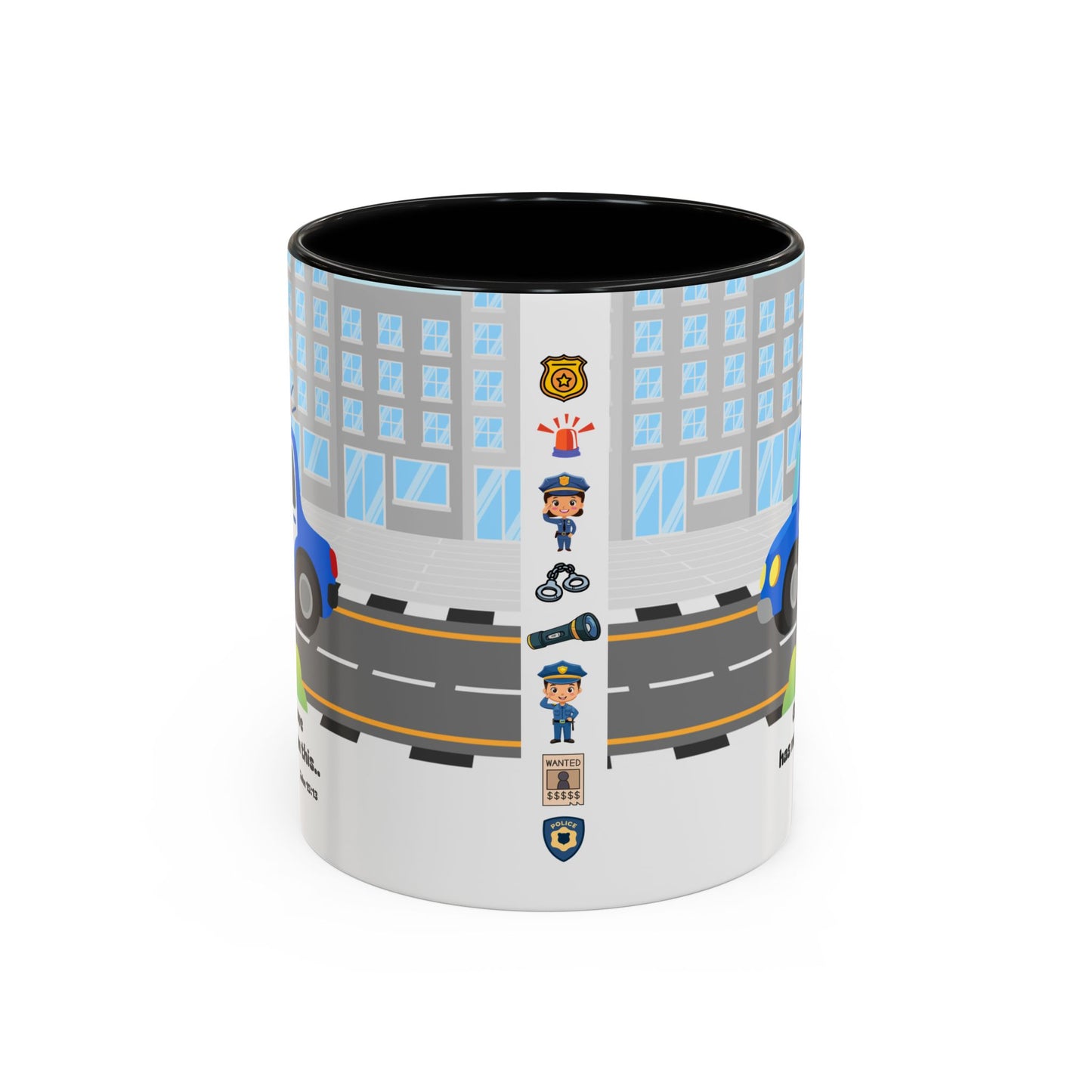 Police Car Coffee Mug — "Greater love has no one than this" Scripture Mug (11/15 oz)