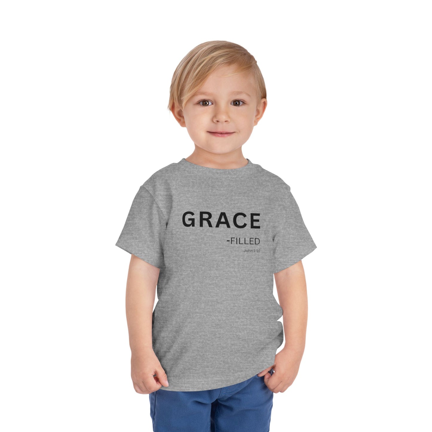 GRACE-filled Toddler Tee,  John 1:16—  Christian Toddler Shirt
