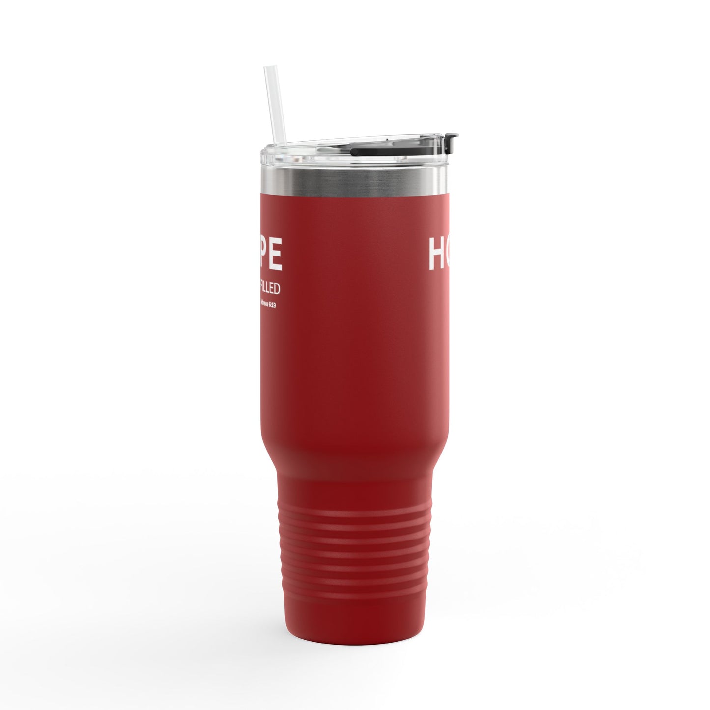HOPE-filled 40oz Insulated Travel Mug — Christian Faith Declaration Hebrews 6:19