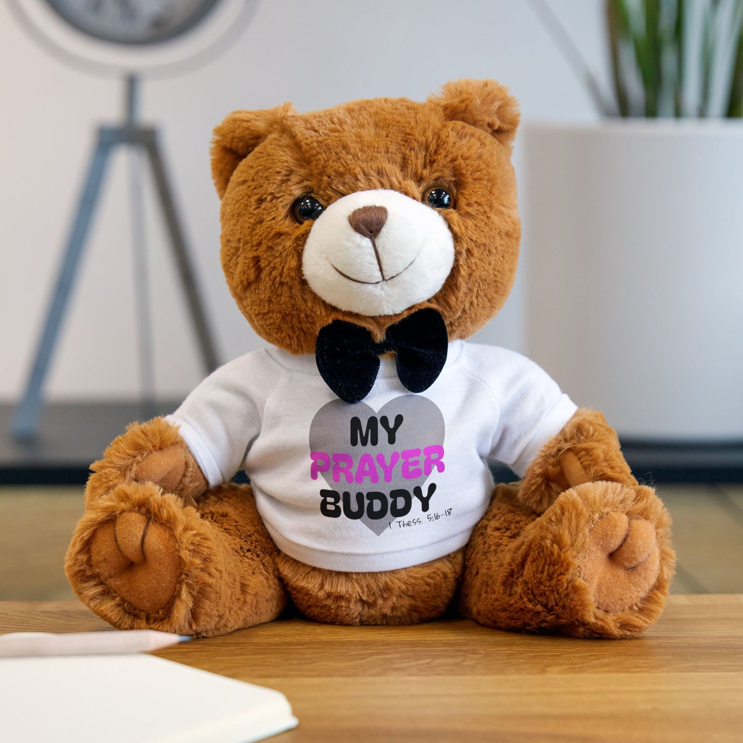 Prayer Buddy Teddy Bear Plush — 'My Prayer Buddy' T-Shirt