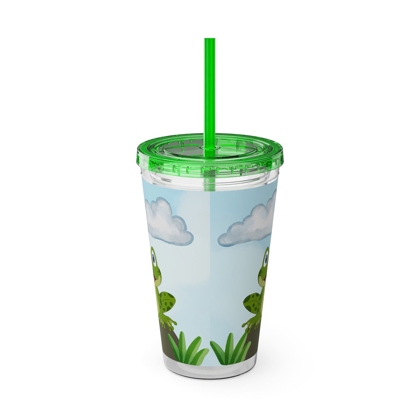 Frog 16oz Tumbler with Straw — Christian Cup (Psalm 150:6)