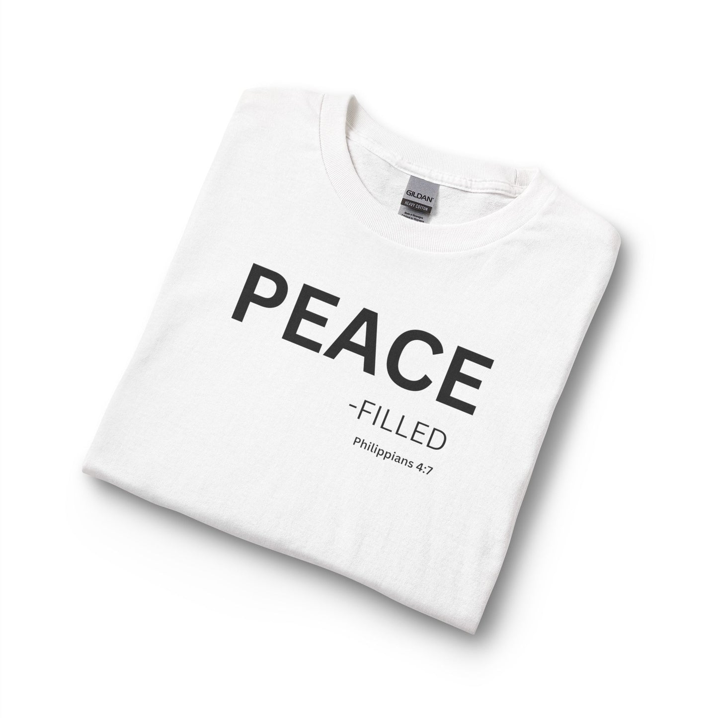 Peace-Filled Long Sleeve Tee – Christian Shirt (Philippians 4:7)