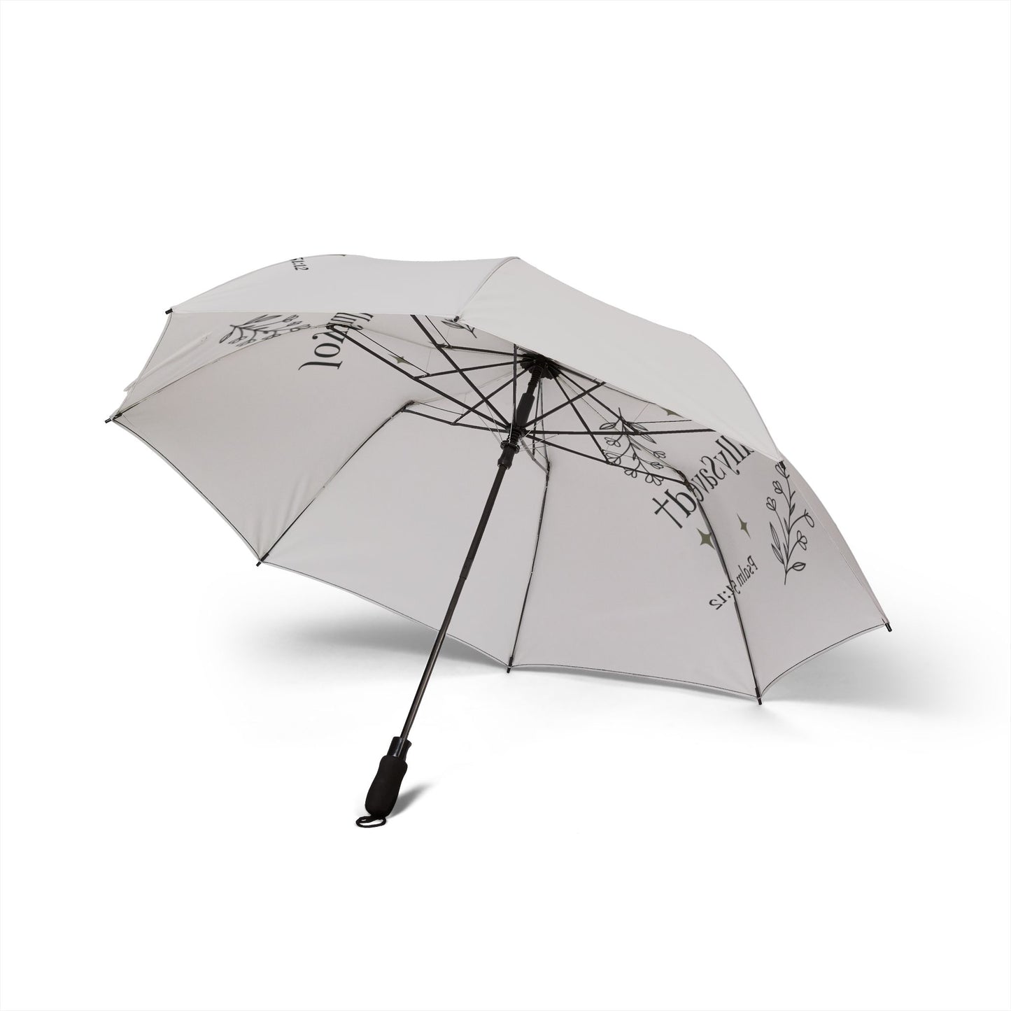 Psalm 51:12 Foldable Umbrella — Joyfully Saved logo Christian Statement