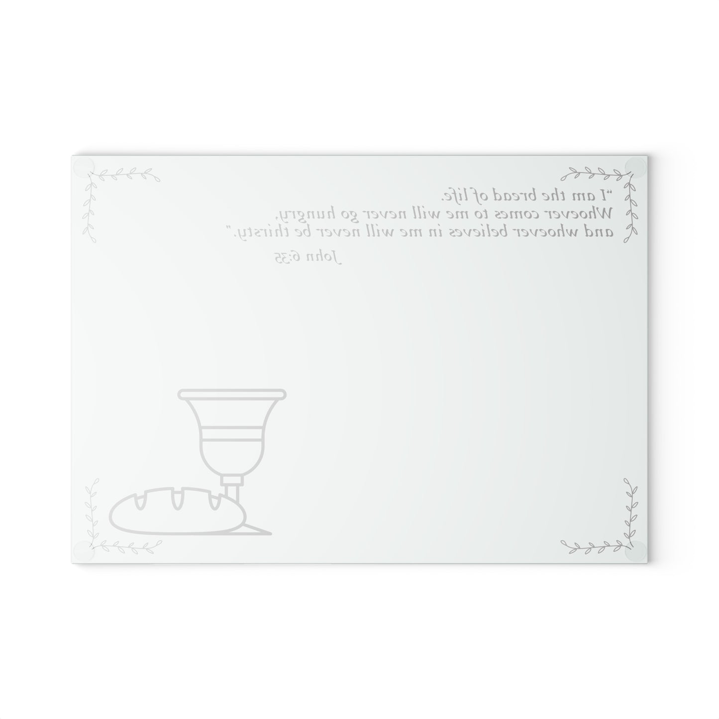 Christian Glass Cutting Board | Bread of Life (John 6:35) Gift