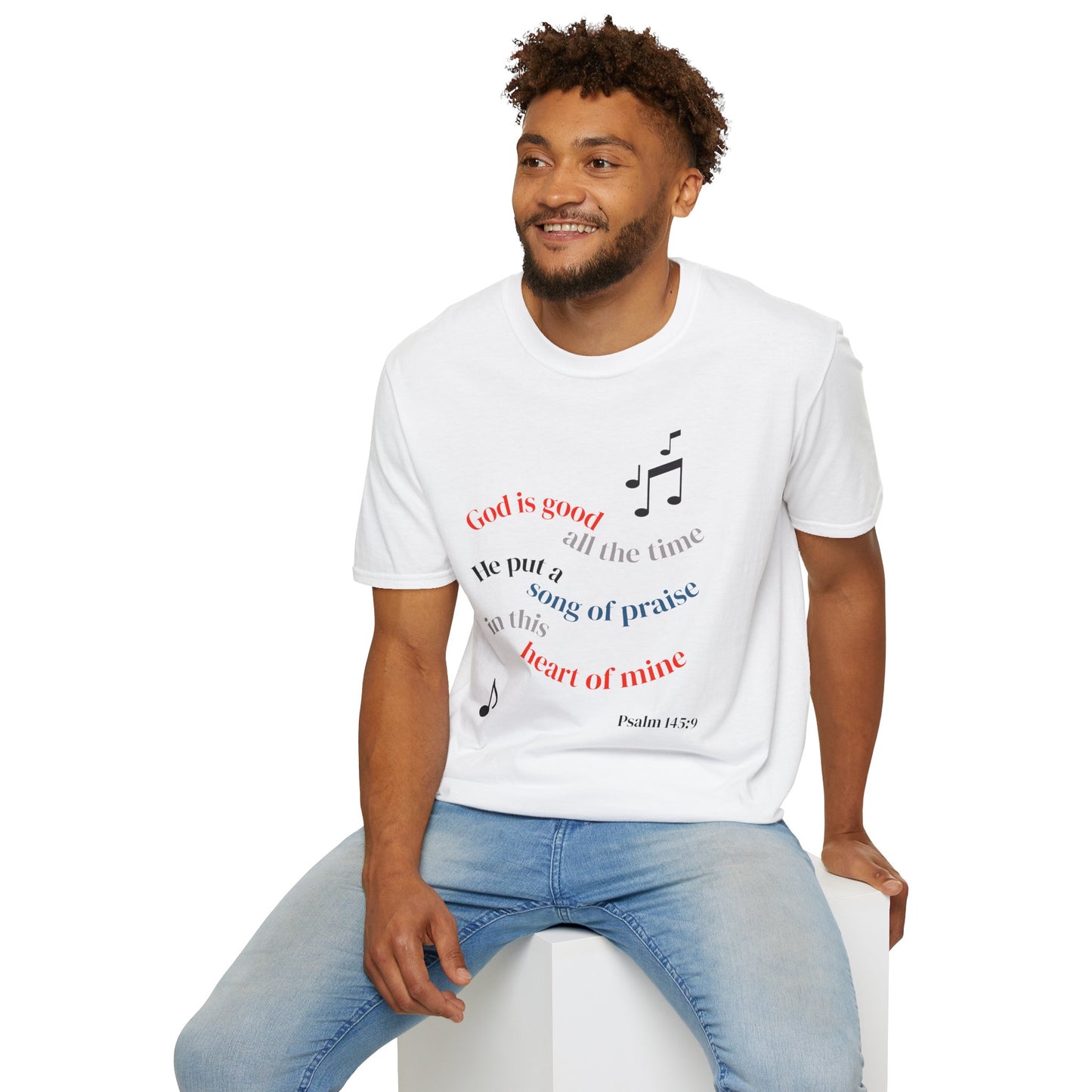 Christian Music T-Shirt — "God is good" Psalm 145:9 Worship Tee