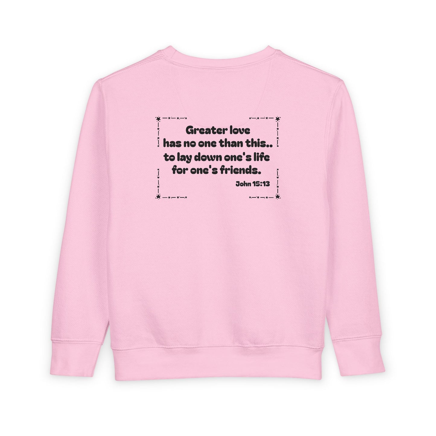 Christian Toddler Sweatshirt • Hero Vehicles Kids Pullover (John15:13)