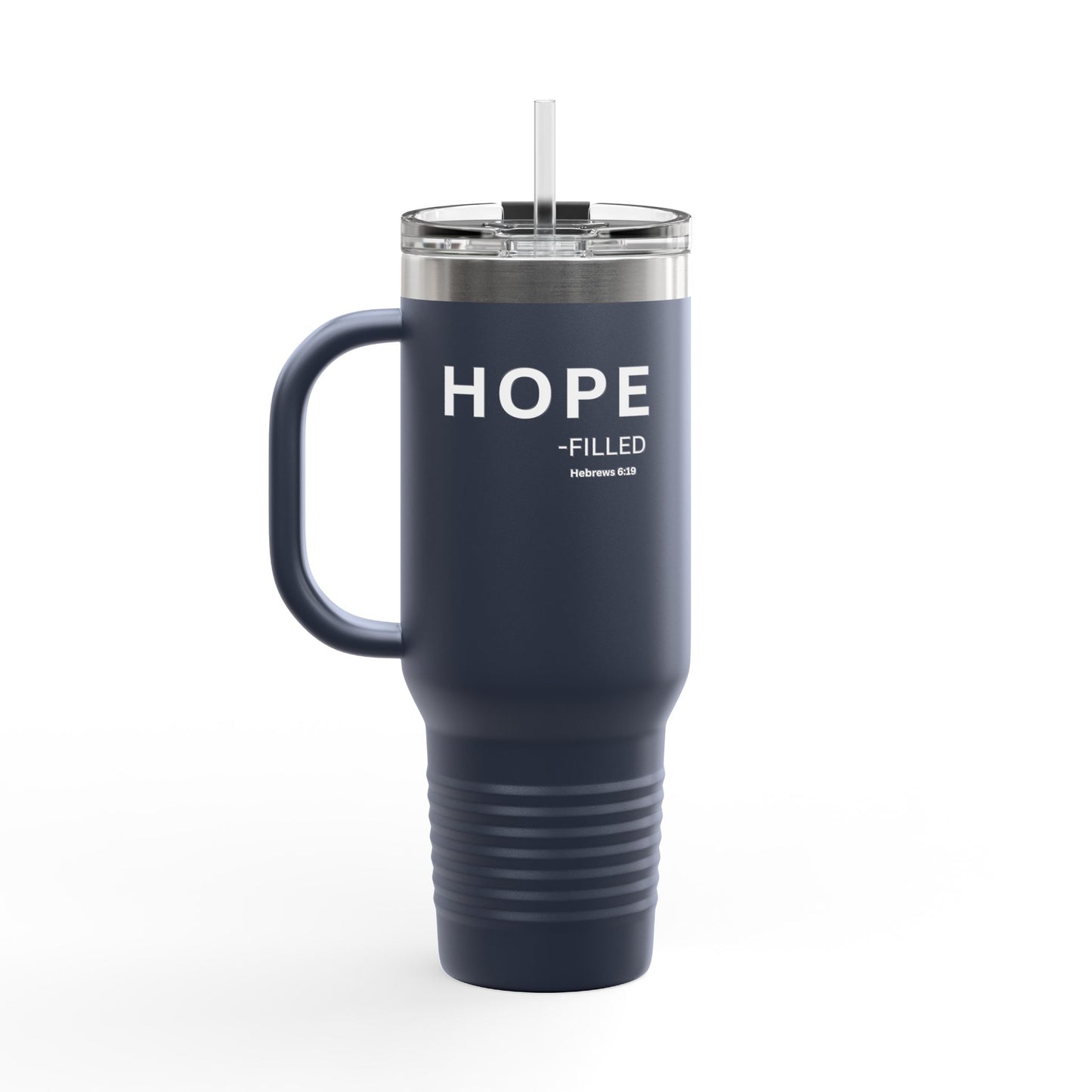 HOPE-filled 40oz Insulated Travel Mug — Christian Faith Declaration Hebrews 6:19