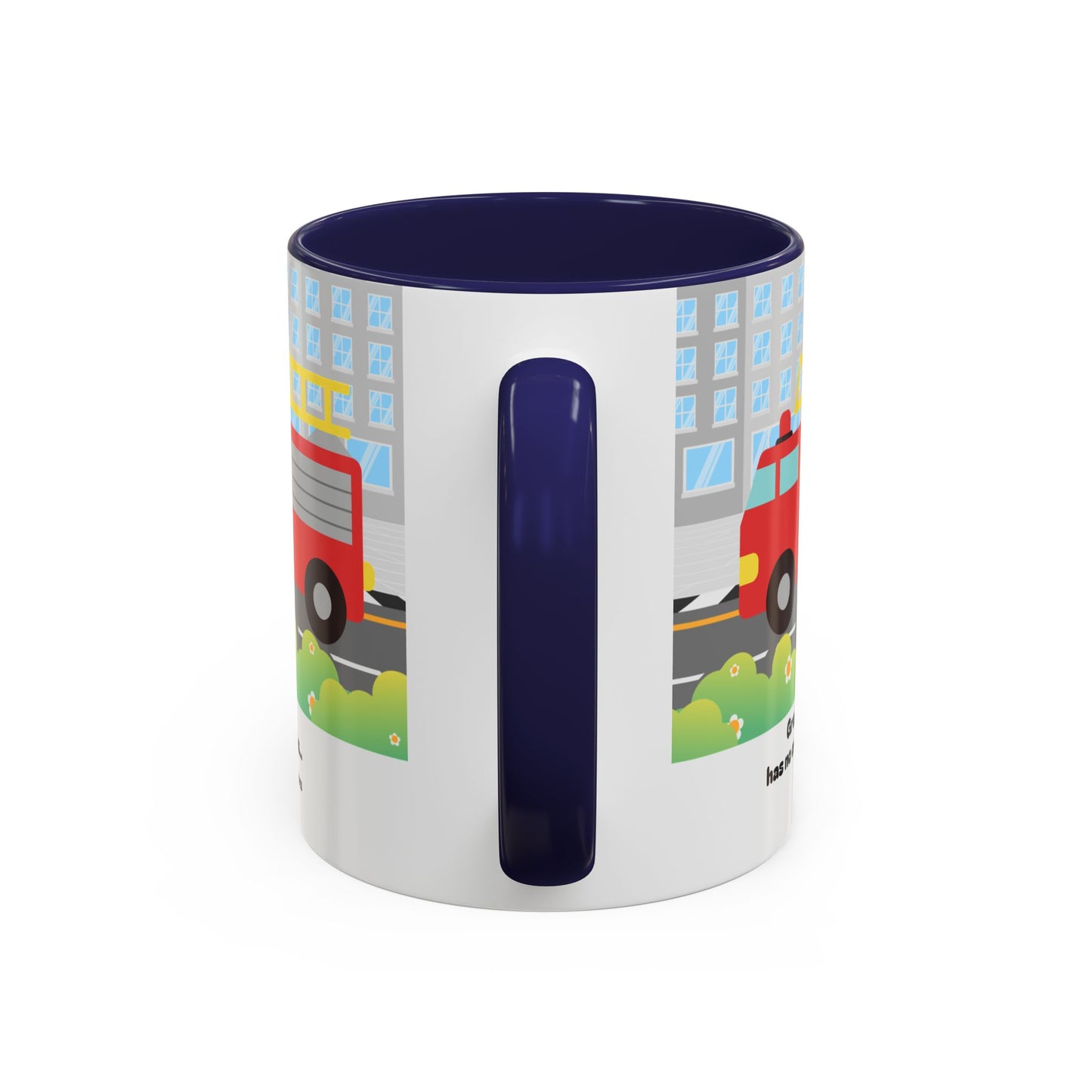 Fire Truck Coffee Mug — "Greater love has no one than this" Scripture Mug (11/15 oz)