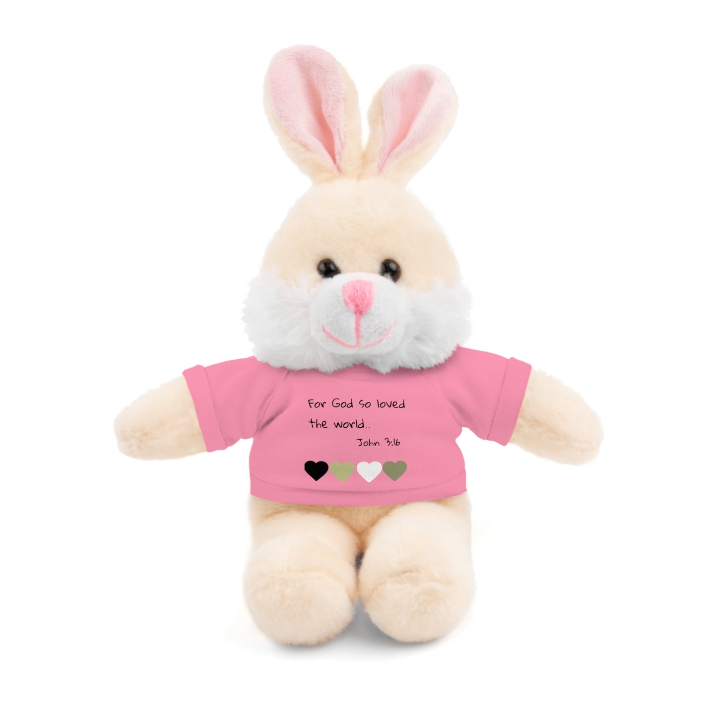 Christan Plush Toy, John 3:16  — Stuffed Animal with 'I Am a Child of God' T‑Shirt