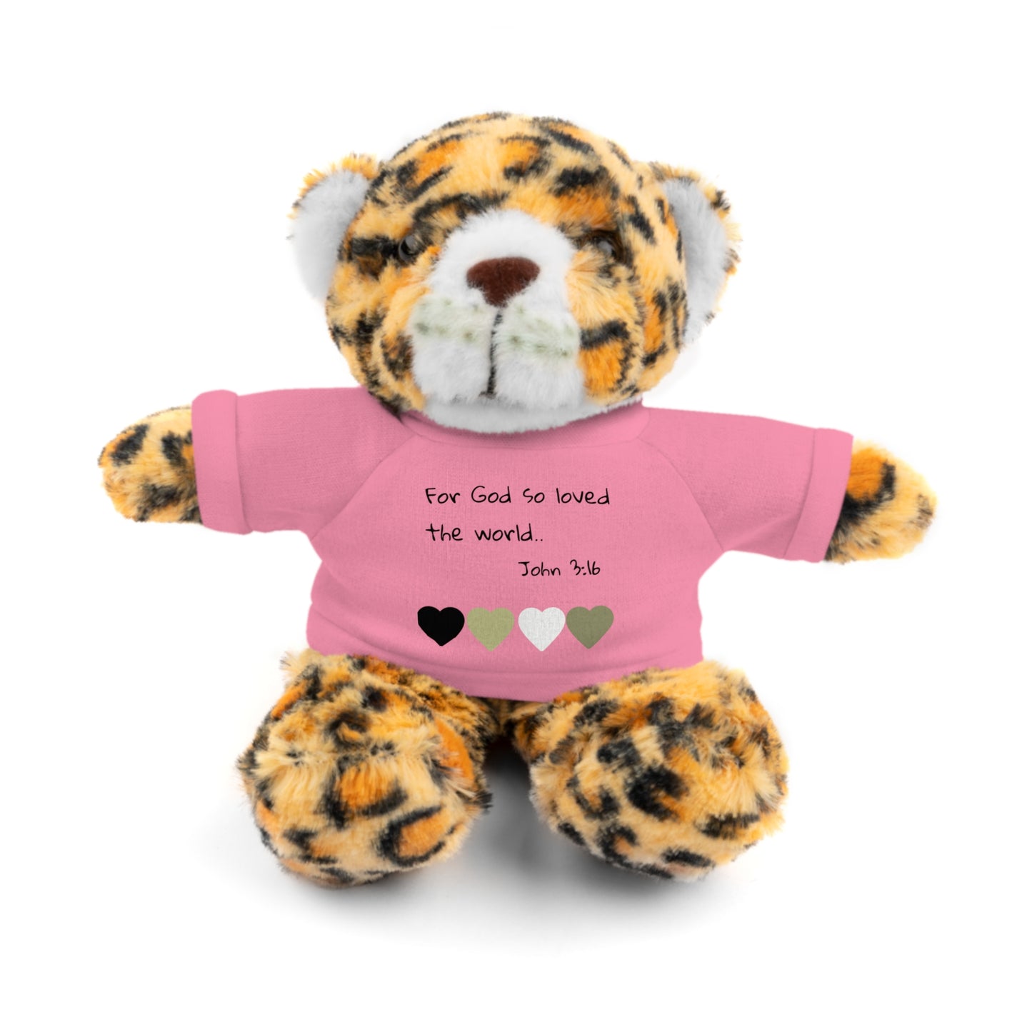 Christan Plush Toy, John 3:16  — Stuffed Animal with 'I Am a Child of God' T‑Shirt