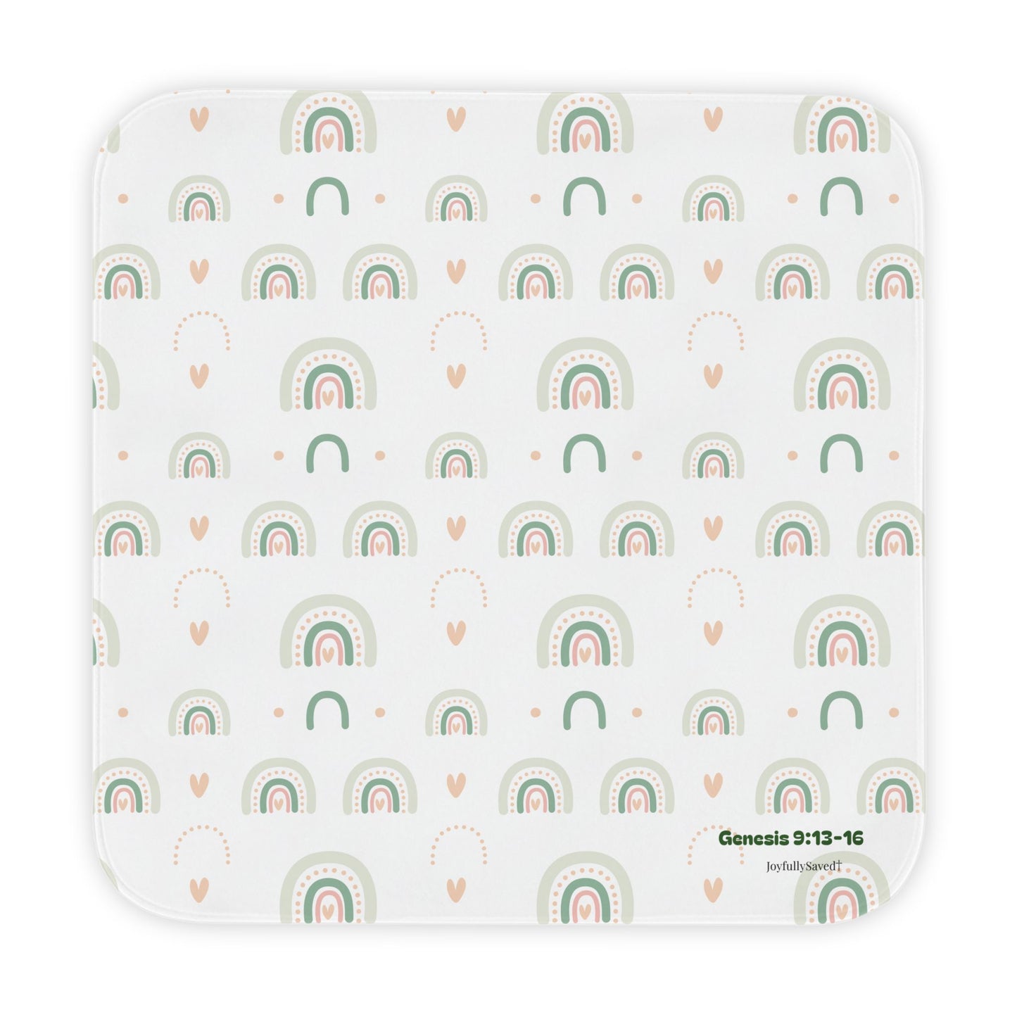 Rainbow Hooded Baby Towel | Christian verse (Genesis 9:13-16)